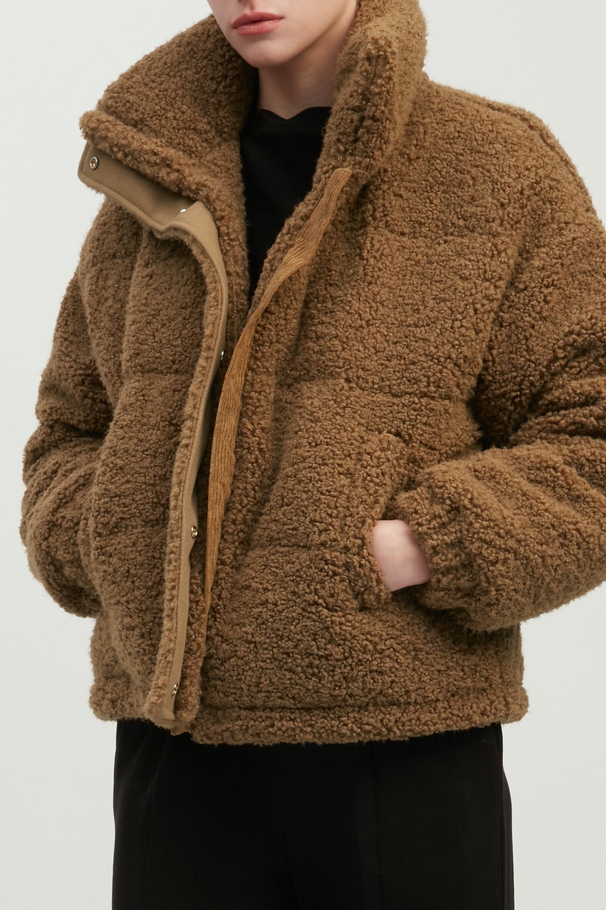 Teddy Bouclé Puffer Jacket