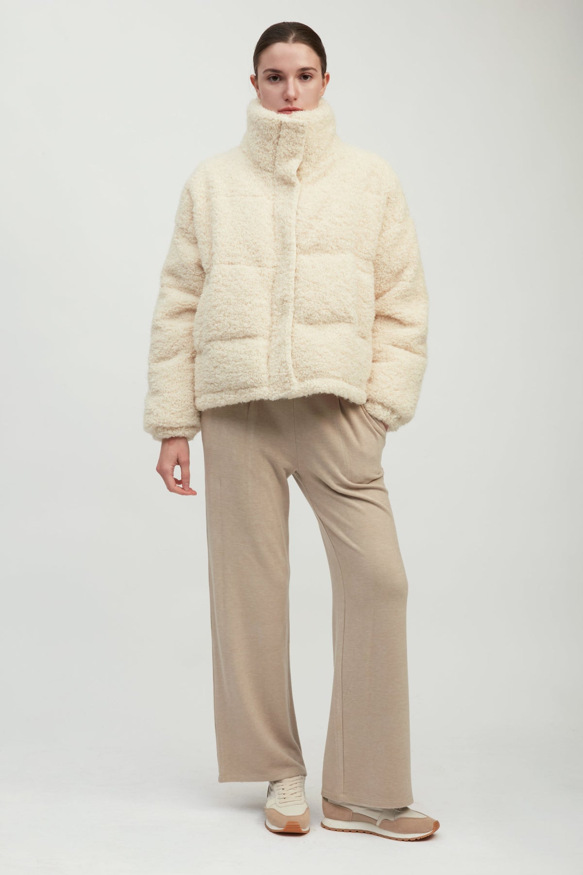 Teddy Bouclé Puffer Jacket