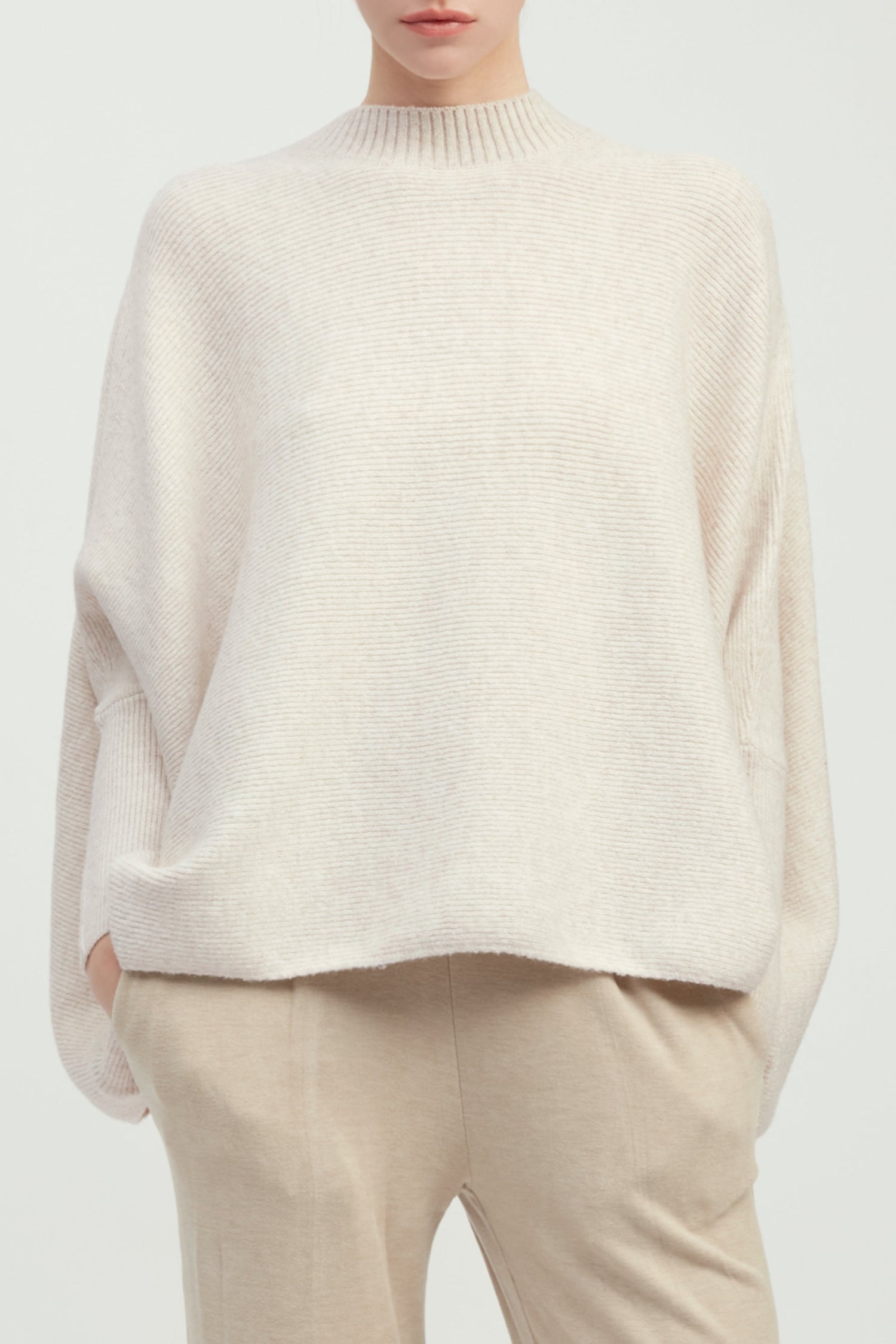 Mockneck Pullover Poncho