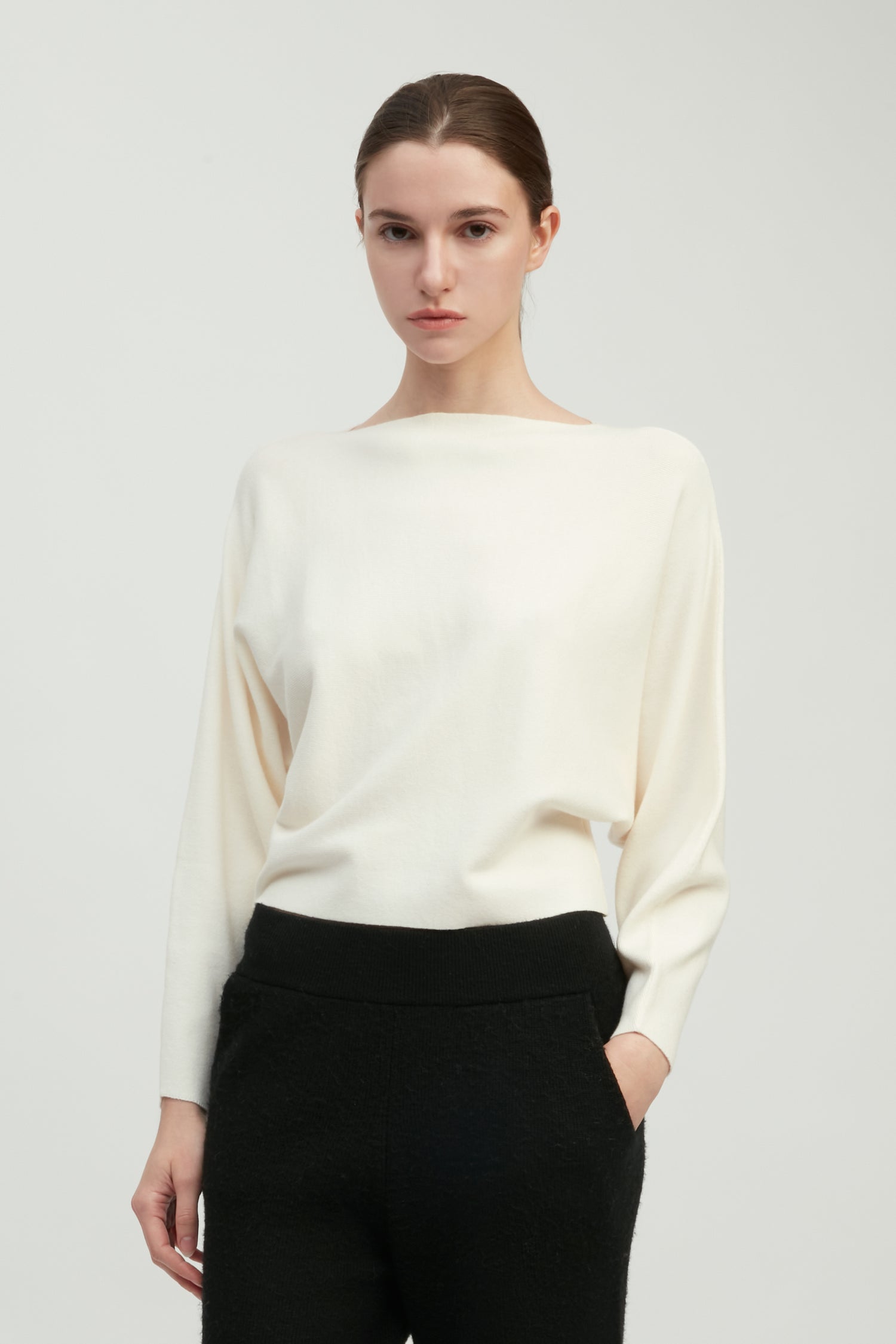 Boatneck Clean Hem Sweater