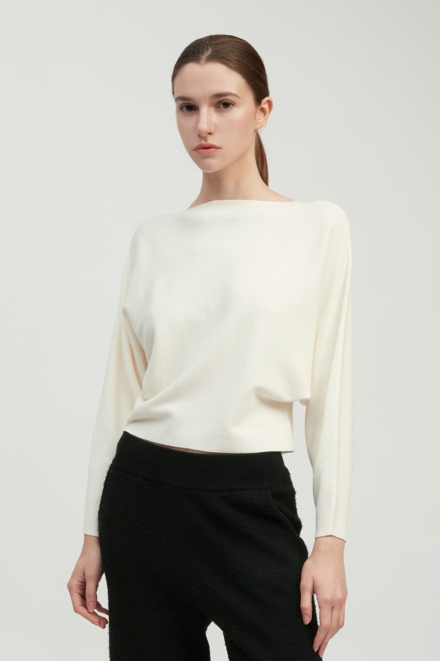 Boatneck Clean Hem Sweater
