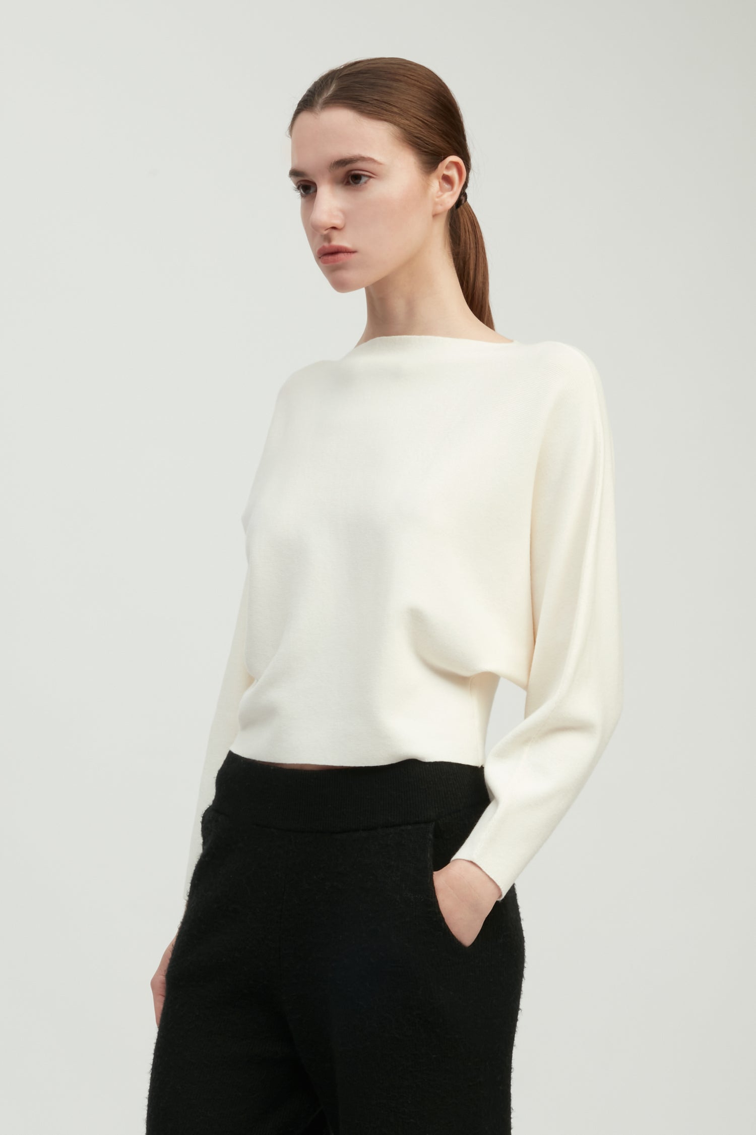 Boatneck Clean Hem Sweater