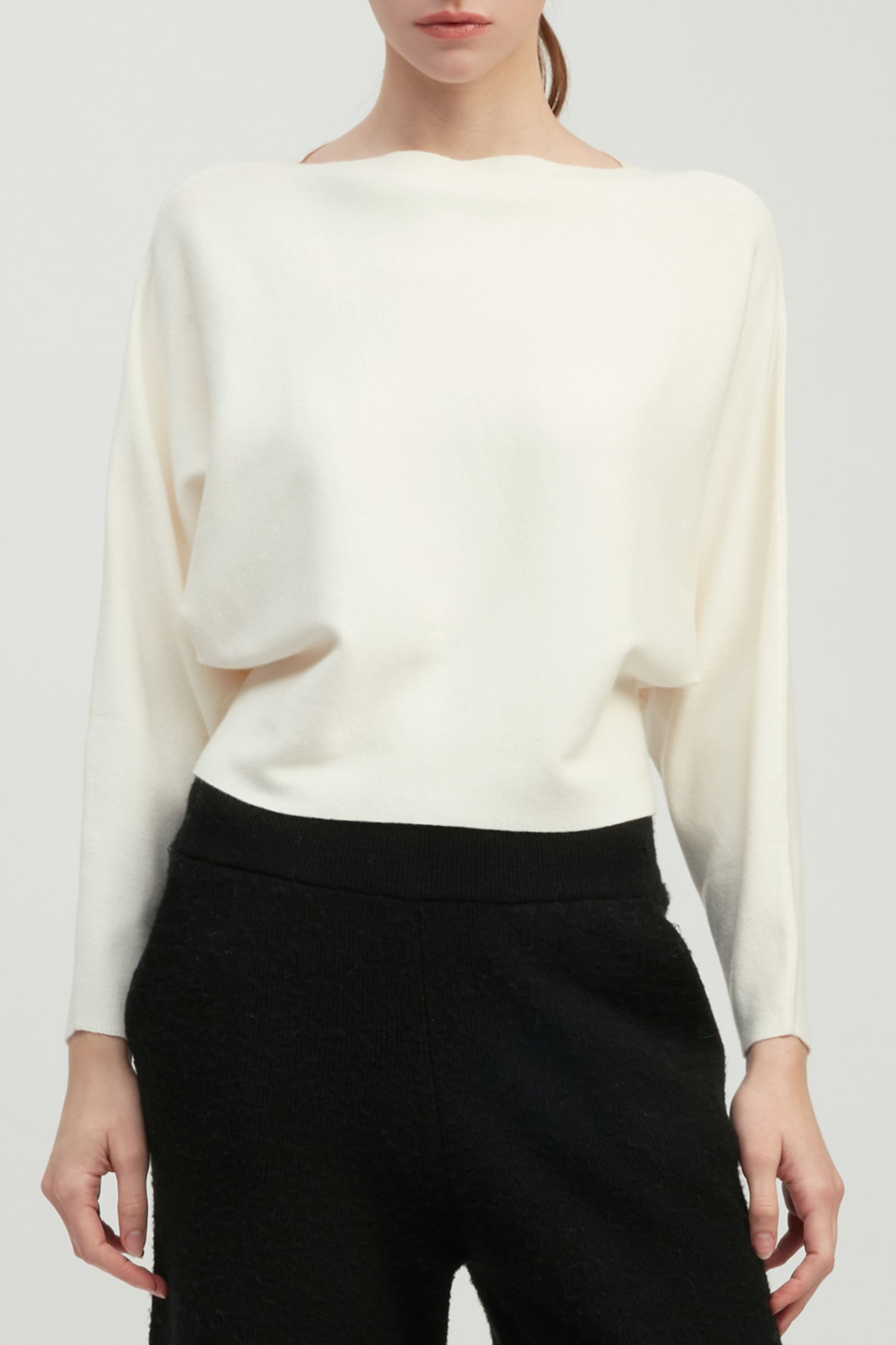Boatneck Clean Hem Sweater