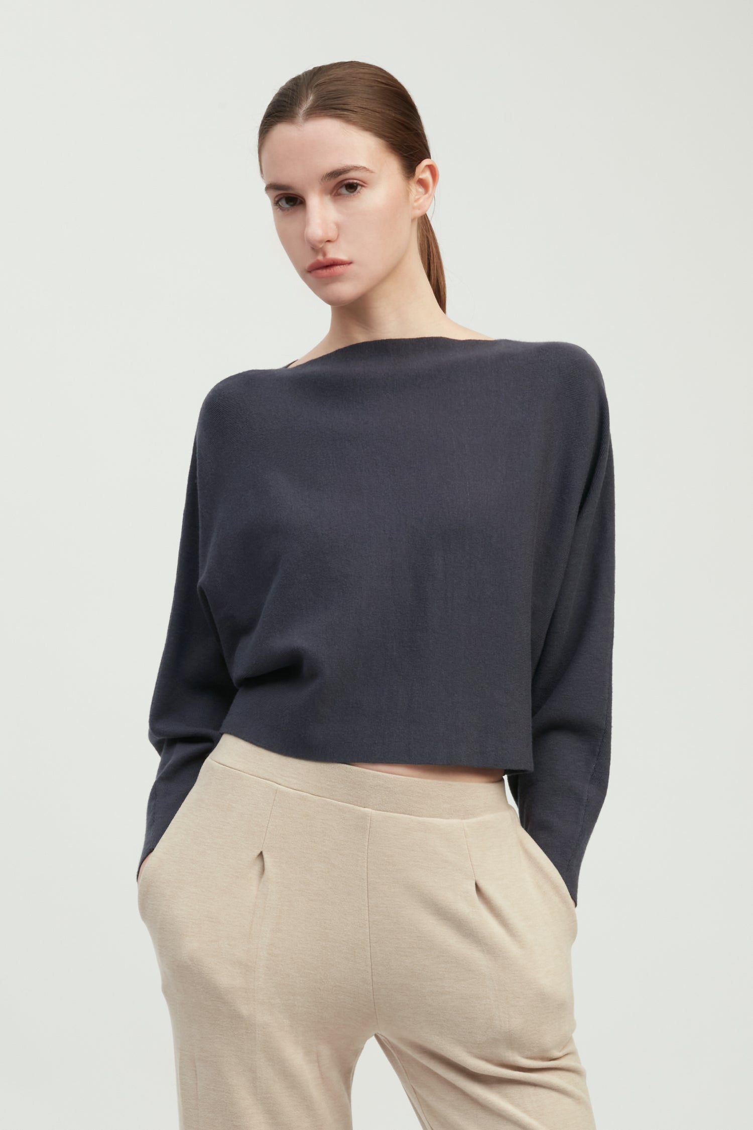 Boatneck Clean Hem Sweater