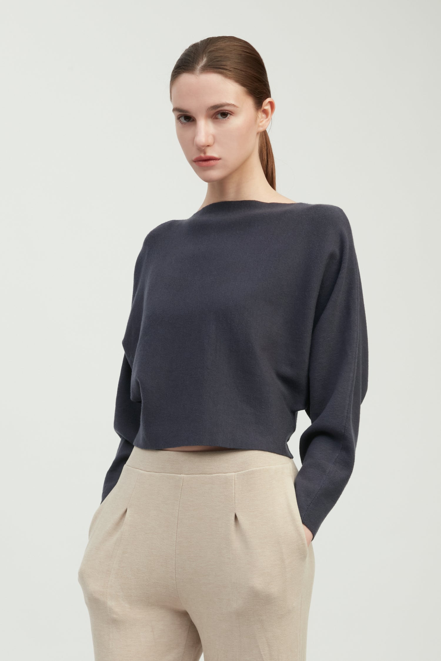 Boatneck Clean Hem Sweater