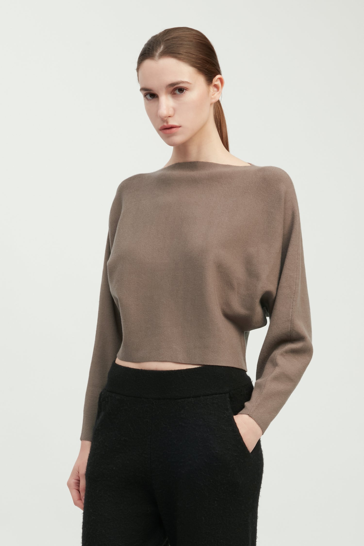Boatneck Clean Hem Sweater