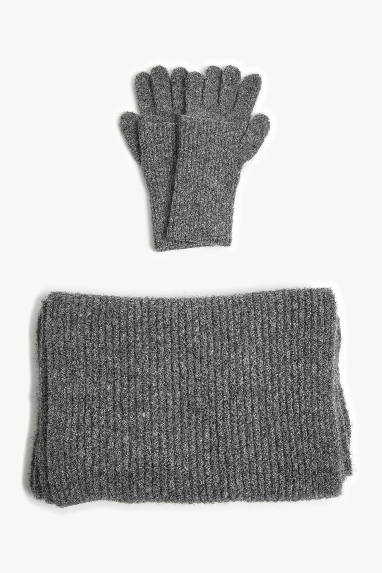 Chunky Rib Fingerhole Gloves