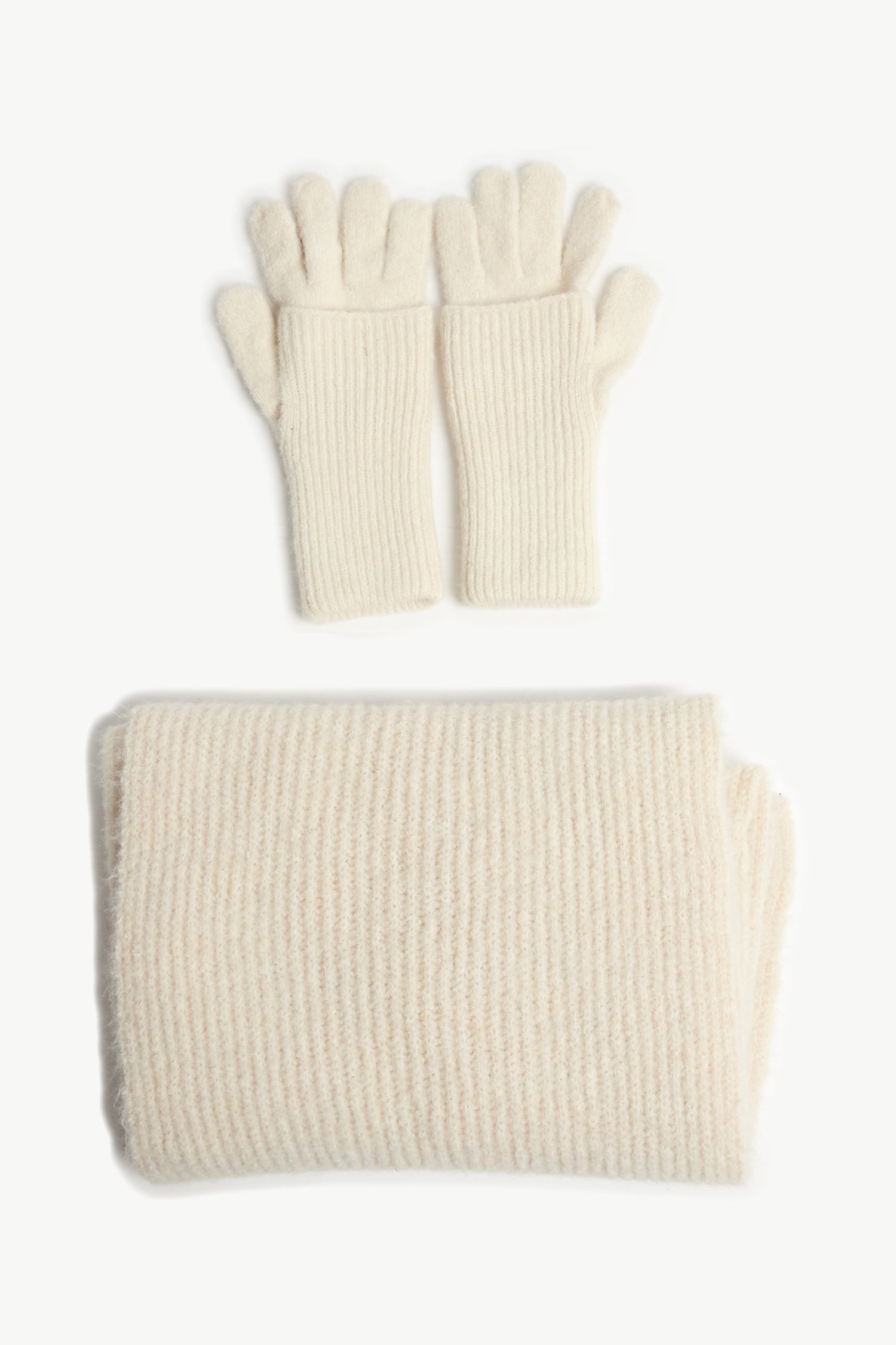 Chunky Rib Fingerhole Gloves