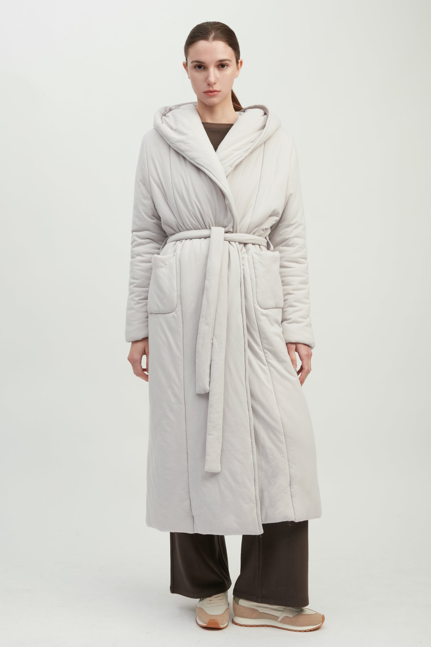 Belted Cotton Jersey Robe Coat