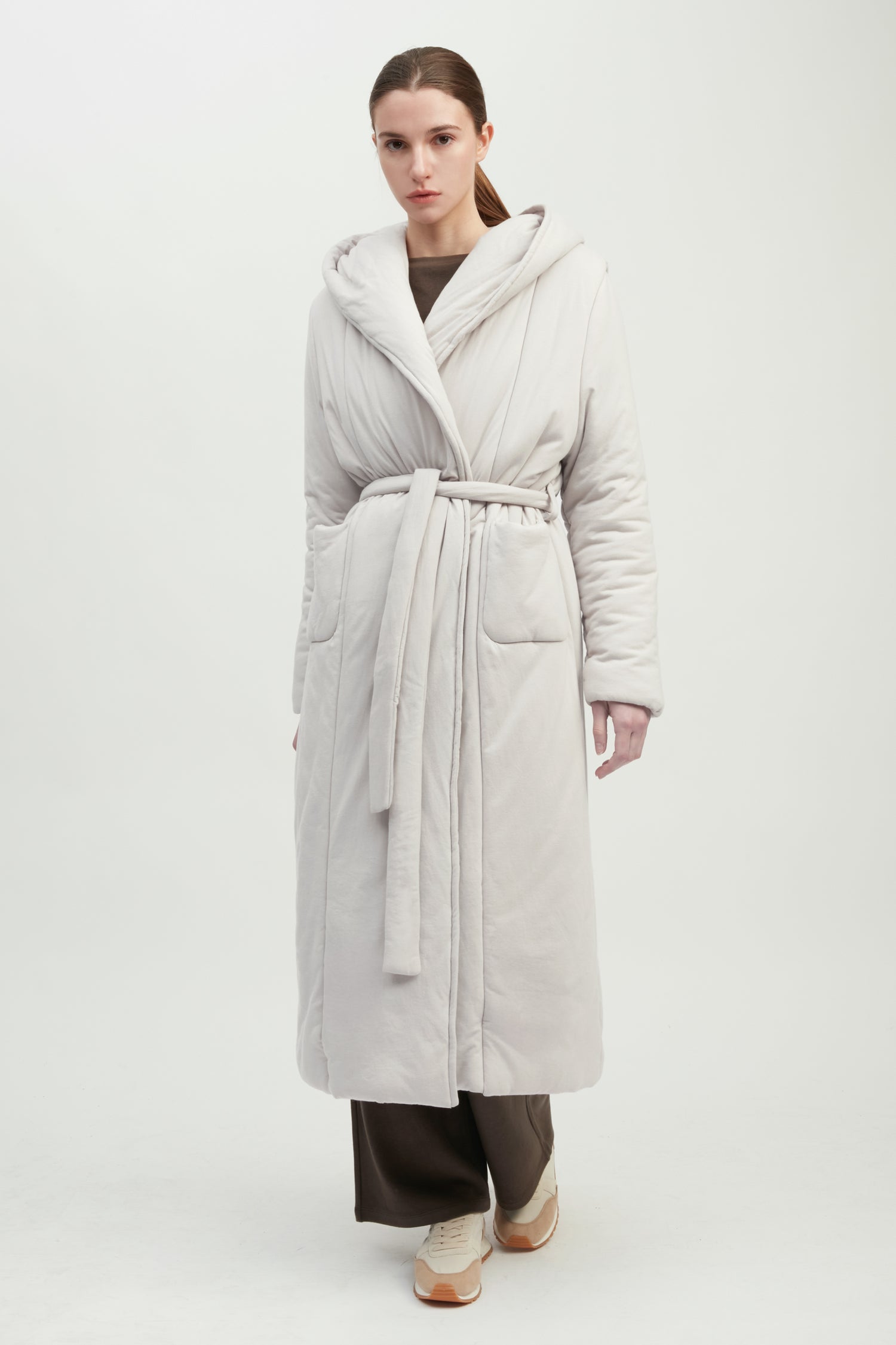 Belted Cotton Jersey Robe Coat