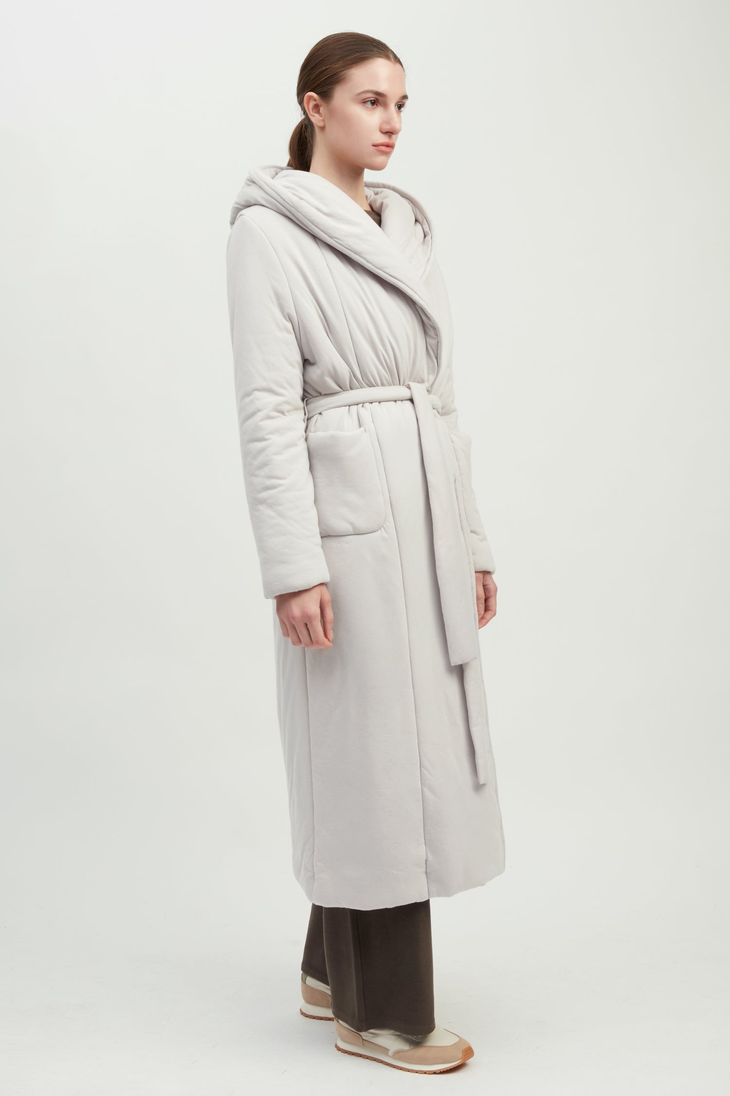 Belted Cotton Jersey Robe Coat