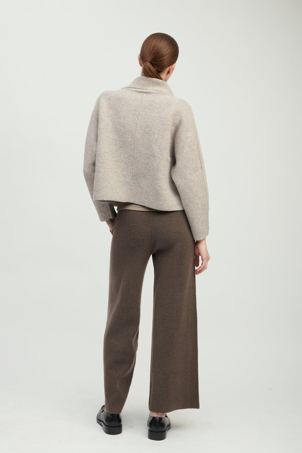 Flap Collar Crop Cardigan