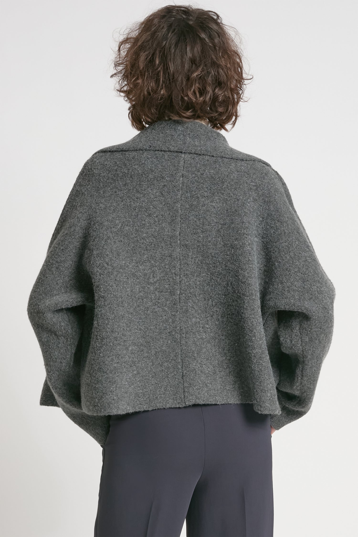 Flap Collar Crop Cardigan