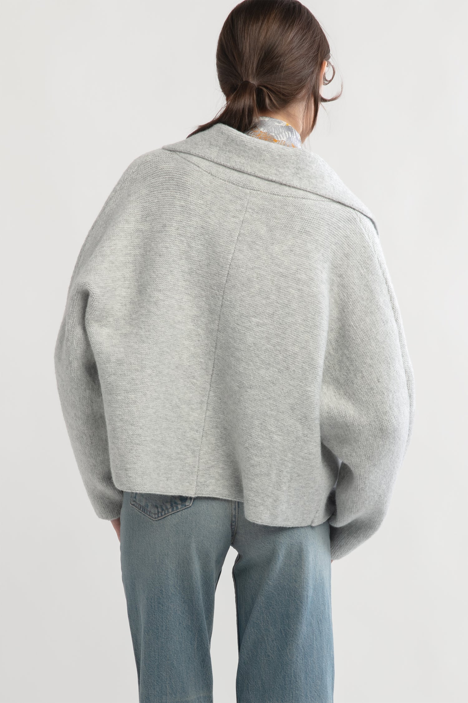 Flap Collar Crop Cardigan