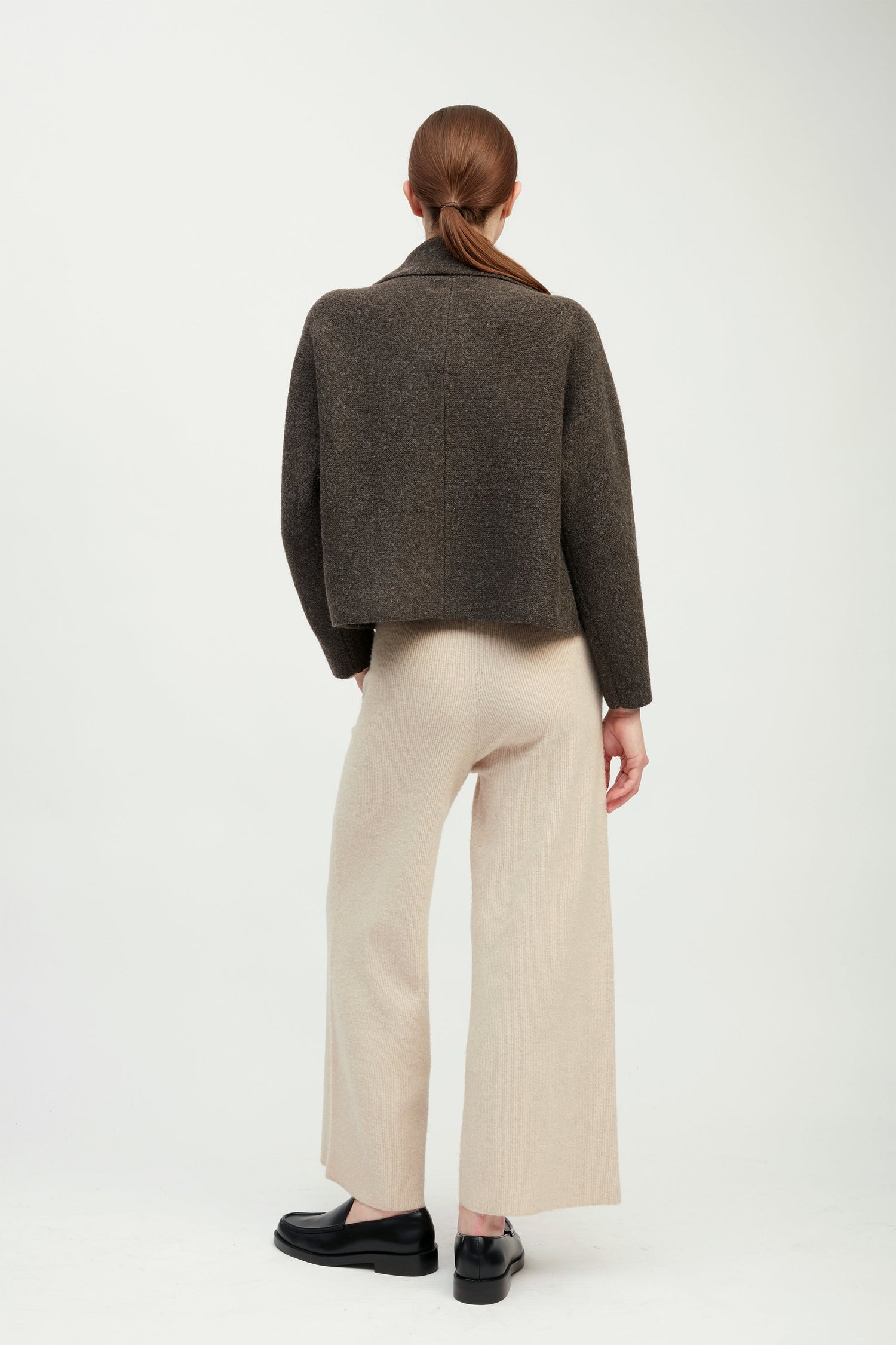Flap Collar Crop Cardigan