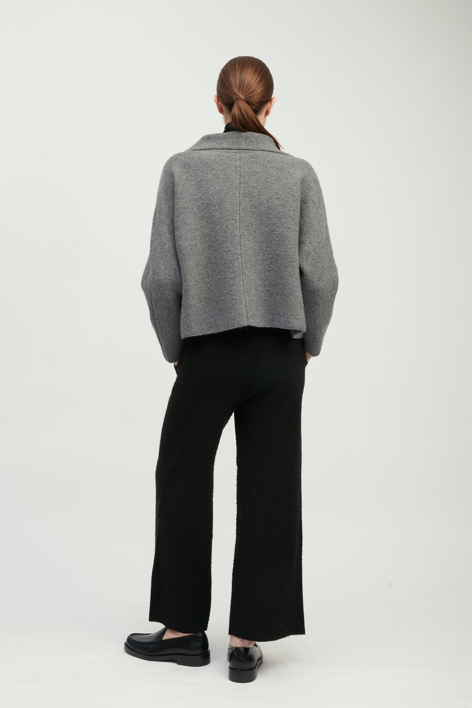 Flap Collar Crop Cardigan