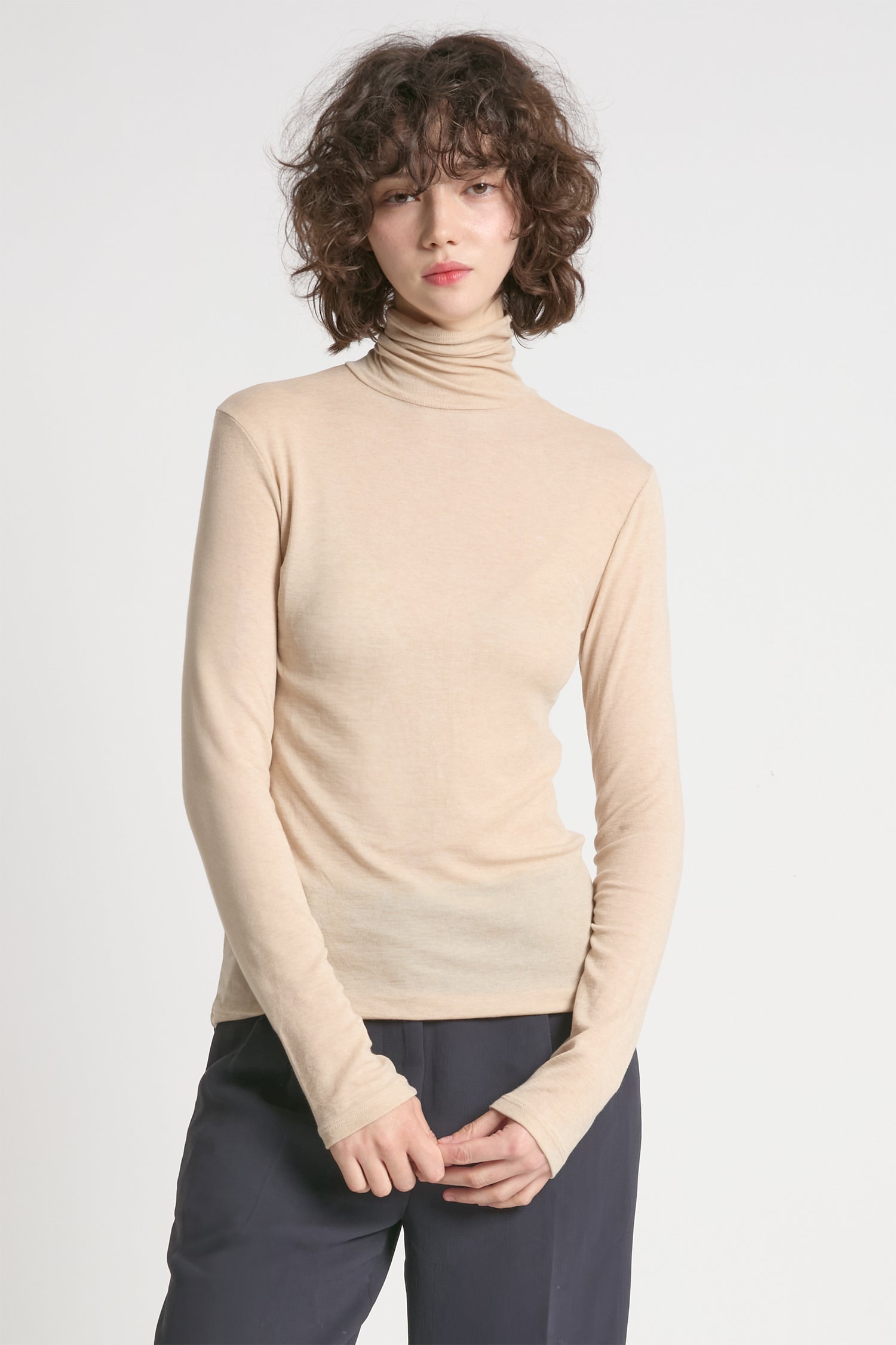 Ultra Stretch Tencel High Neck Top