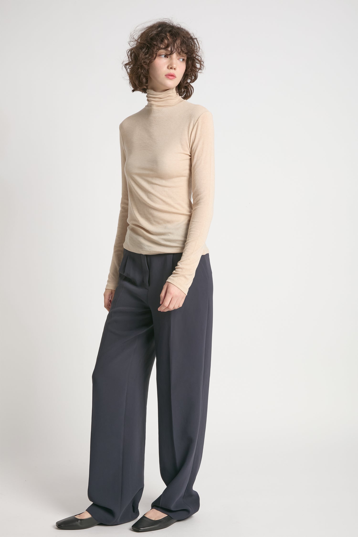 Ultra Stretch Tencel High Neck Top