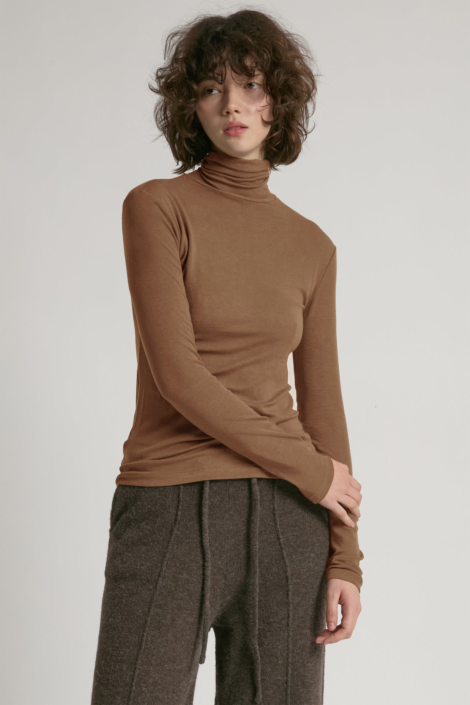 Ultra Stretch Tencel High Neck Top