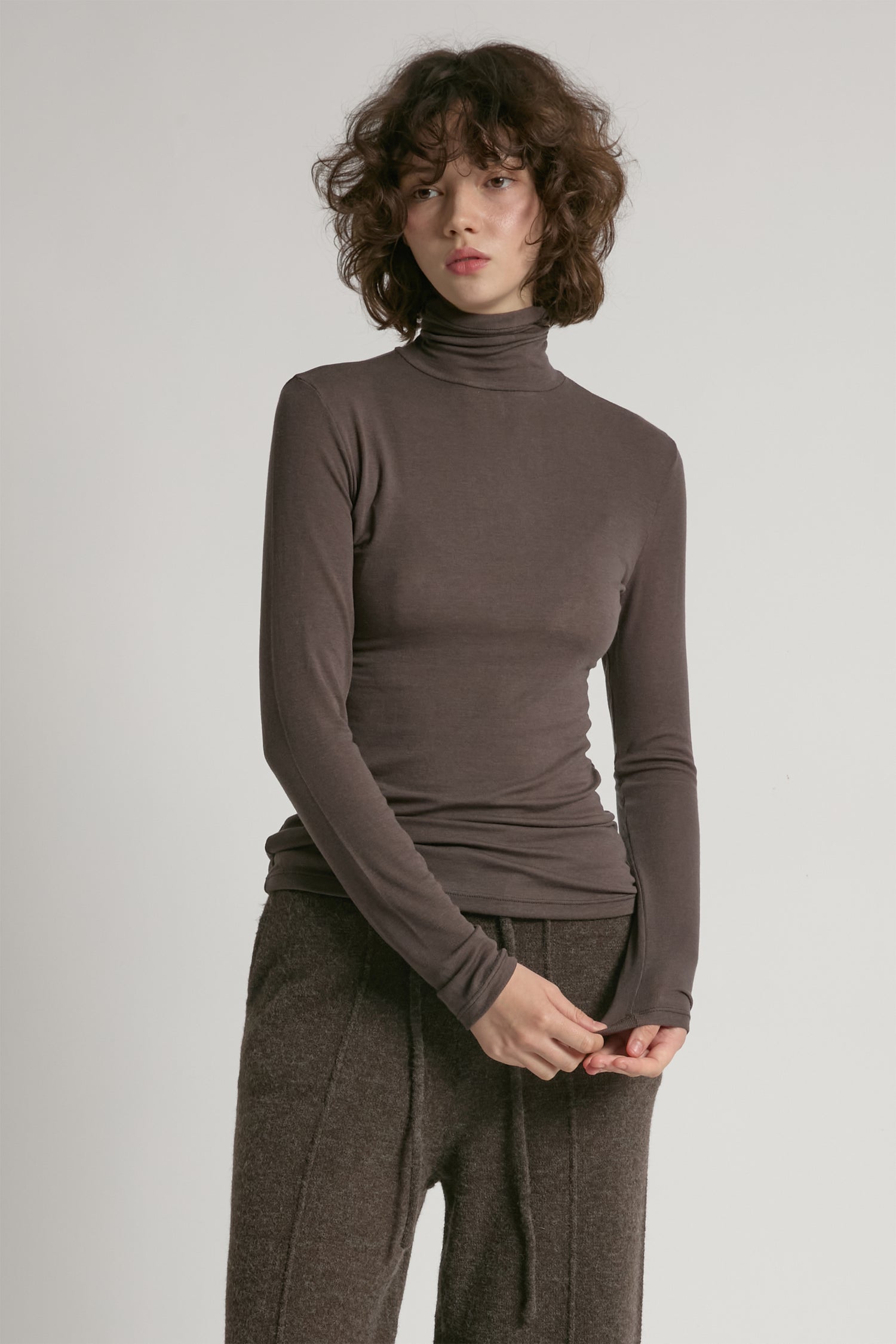Ultra Stretch Tencel High Neck Top