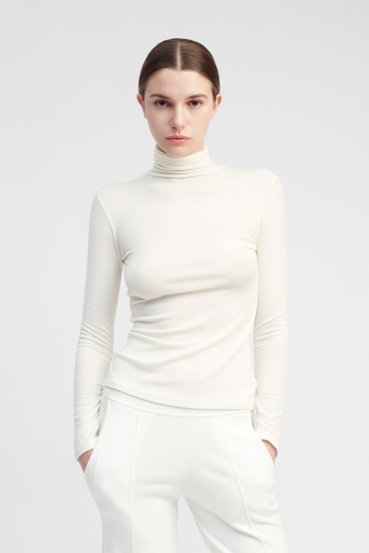 Ultra Stretch Tencel High Neck Top