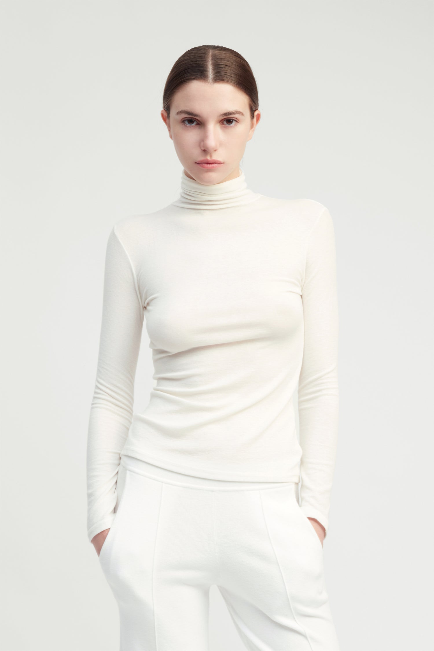 Ultra Stretch Tencel High Neck Top