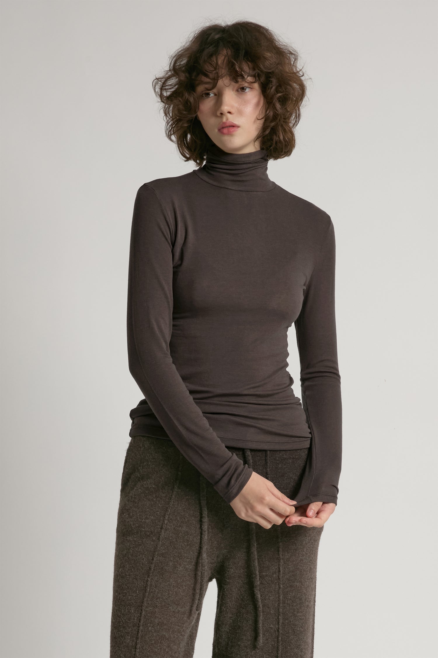 Ultra Stretch Tencel High Neck Top