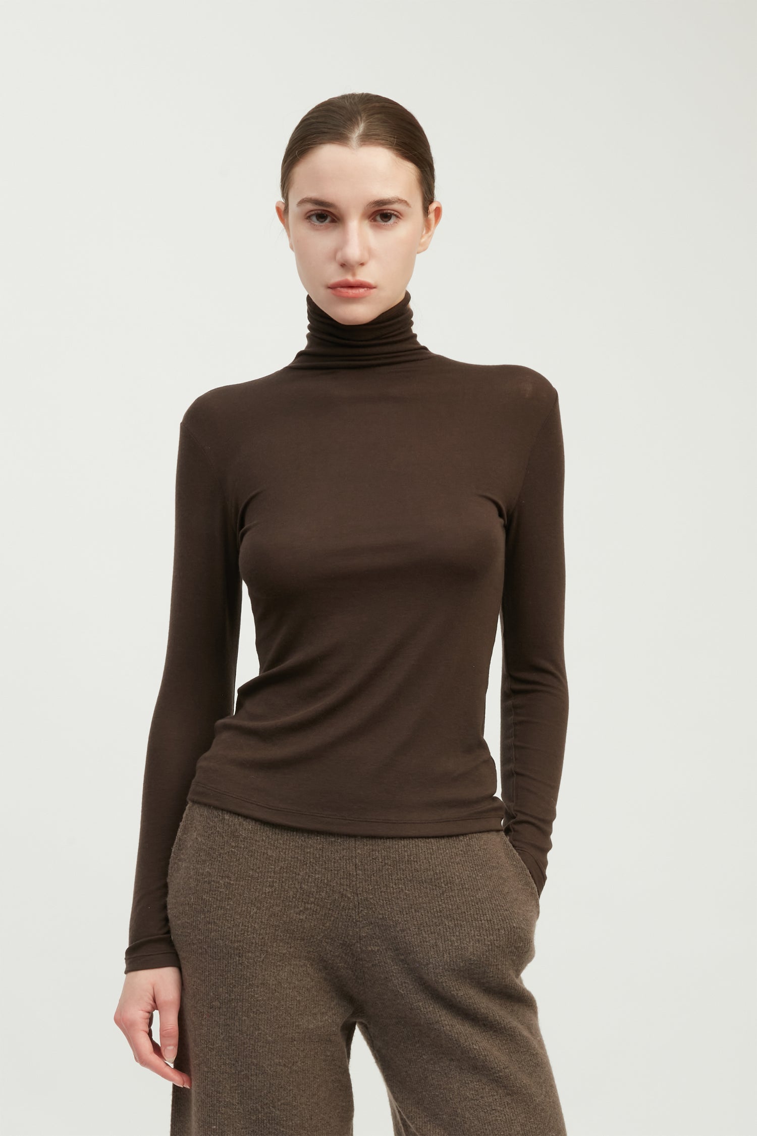 Ultra Stretch Tencel High Neck Top