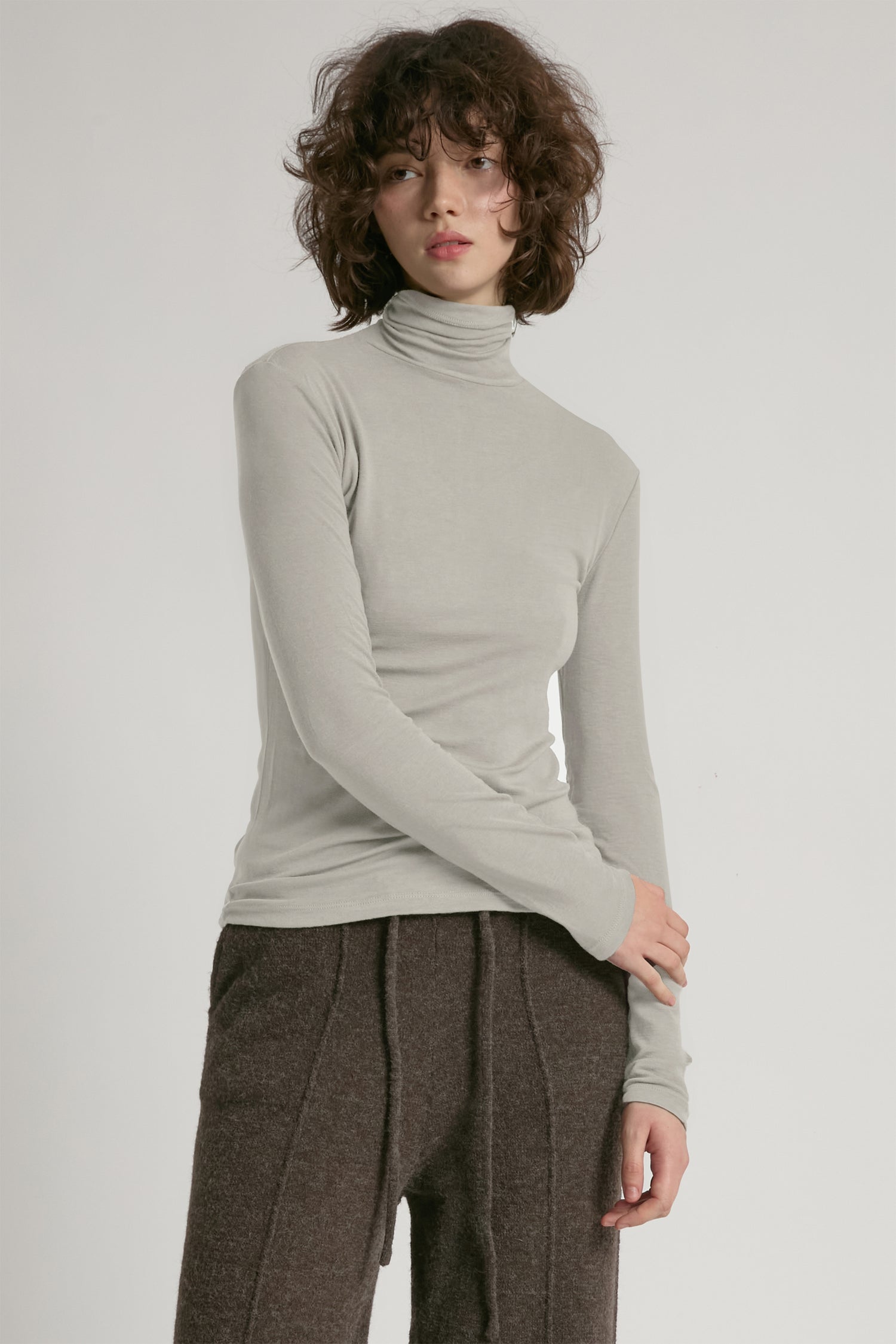 Ultra Stretch Tencel High Neck Top