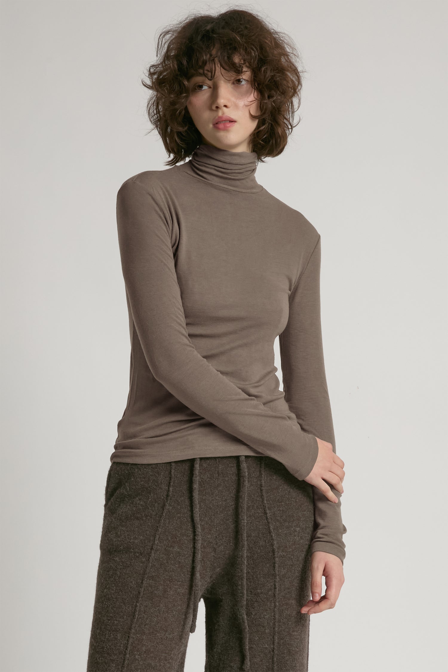 Ultra Stretch Tencel High Neck Top