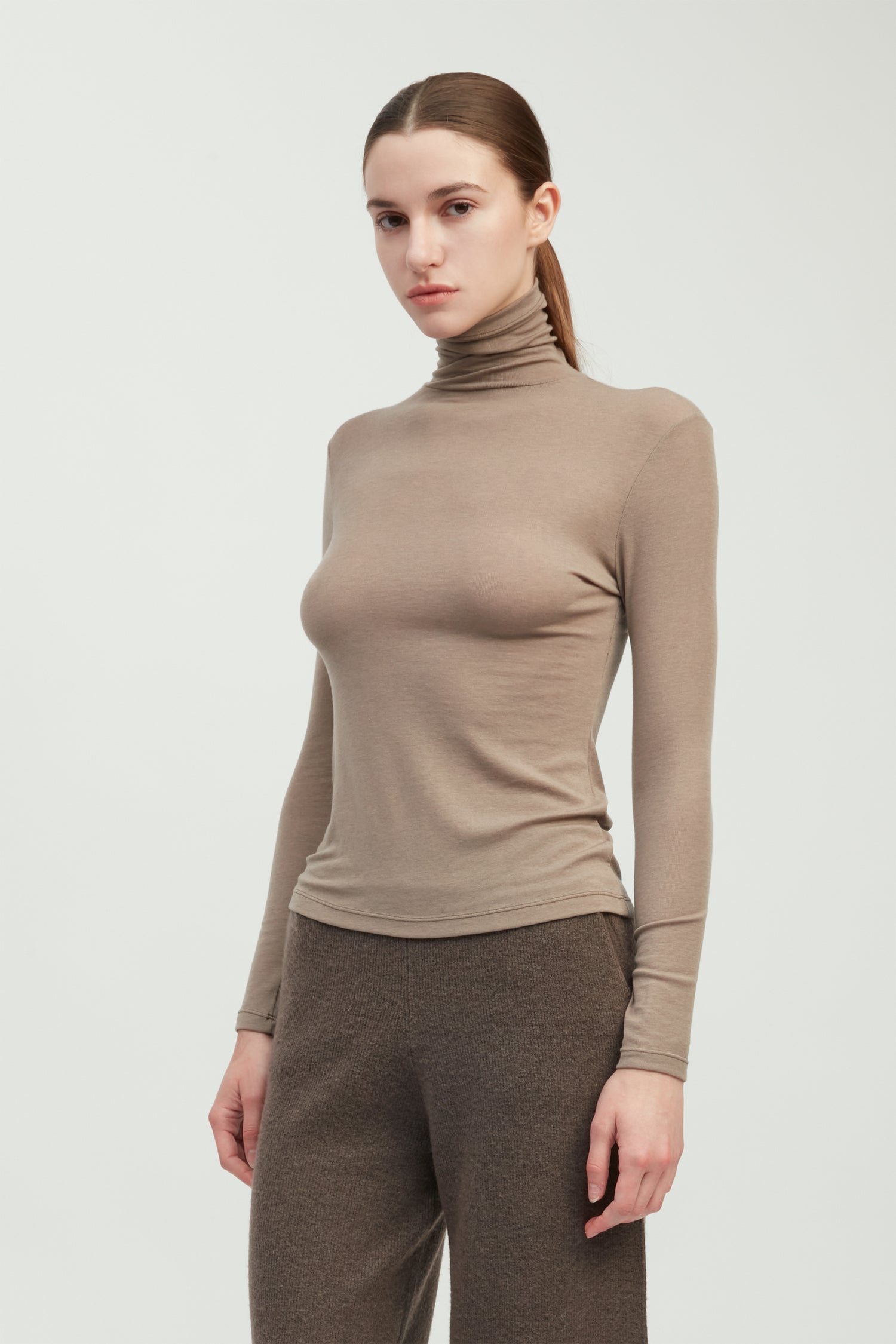 Ultra Stretch Tencel High Neck Top