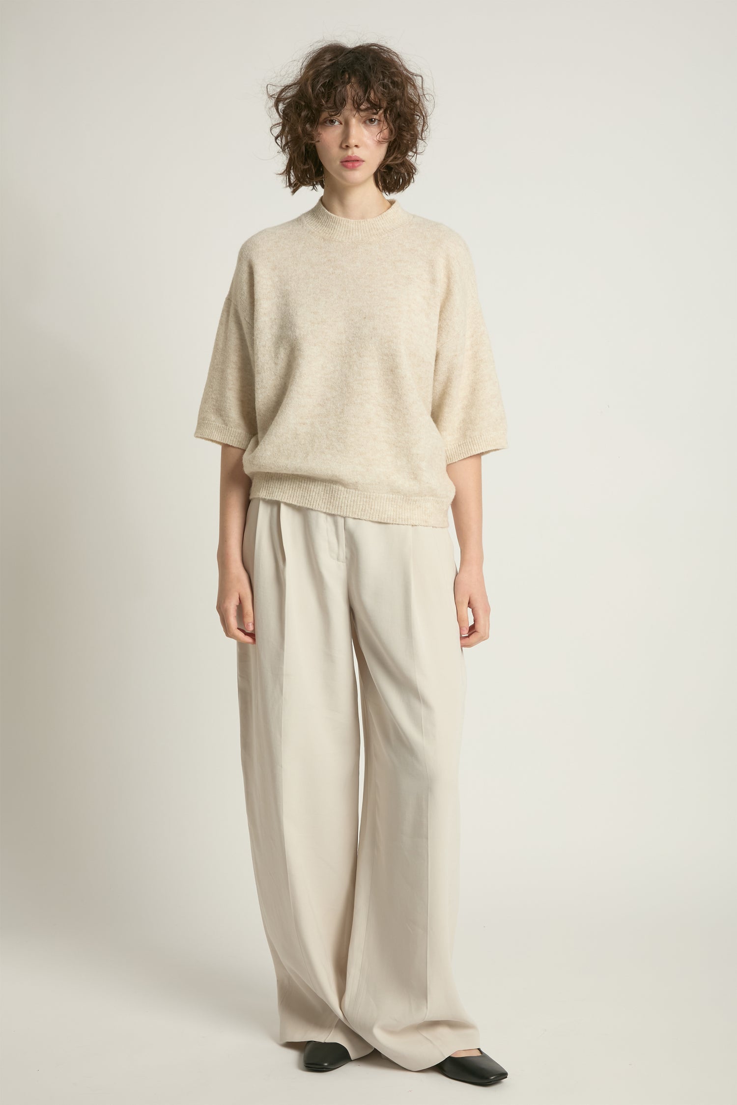 Mockneck Half Sleeve Sweater