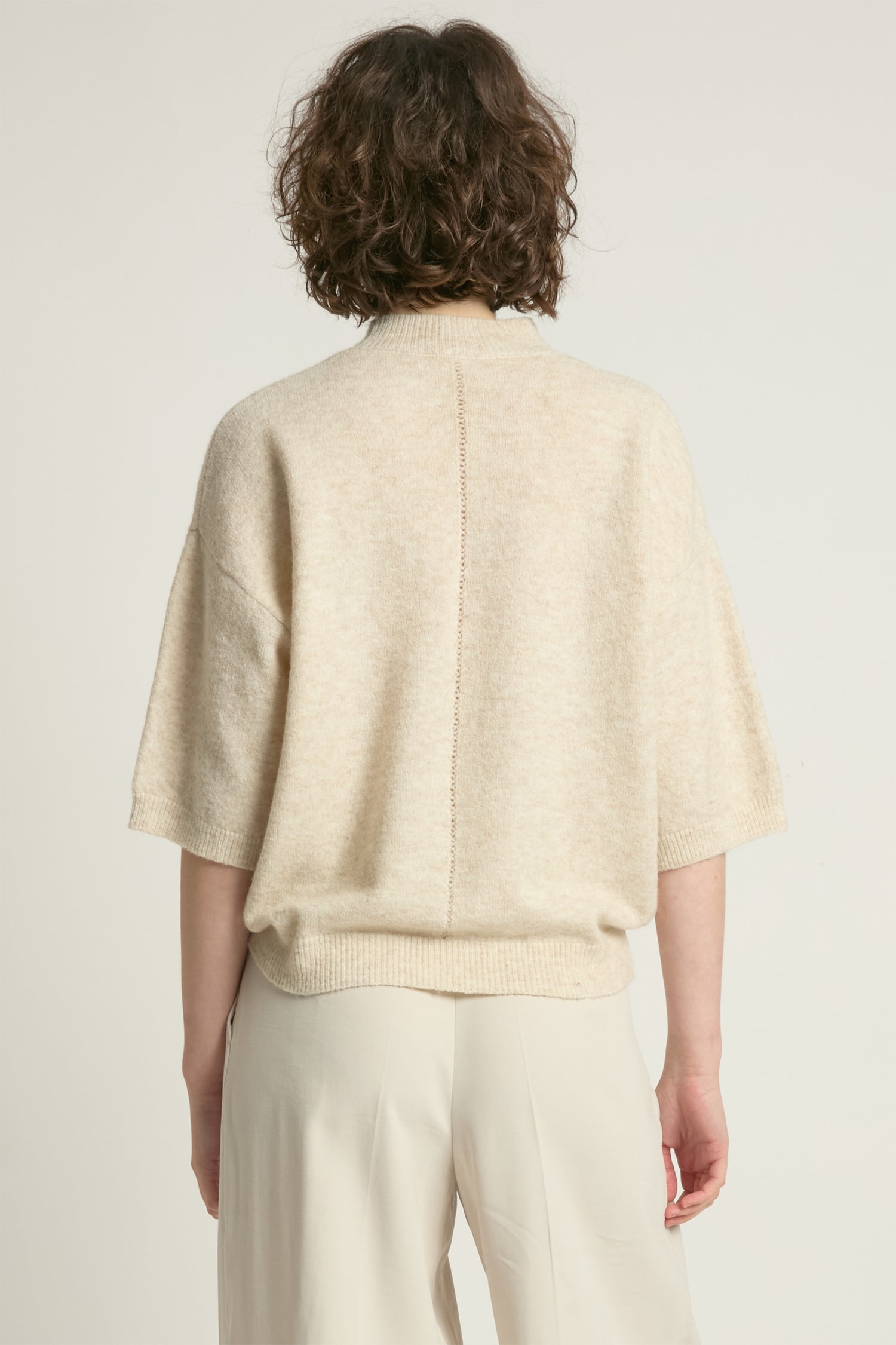 Mockneck Half Sleeve Sweater