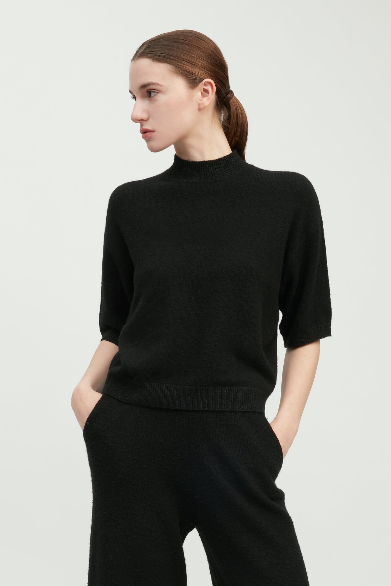 Mockneck Half Sleeve Sweater