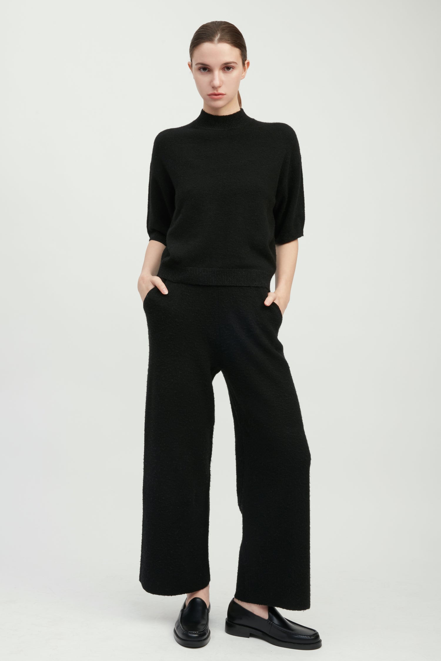 Mockneck Half Sleeve Sweater