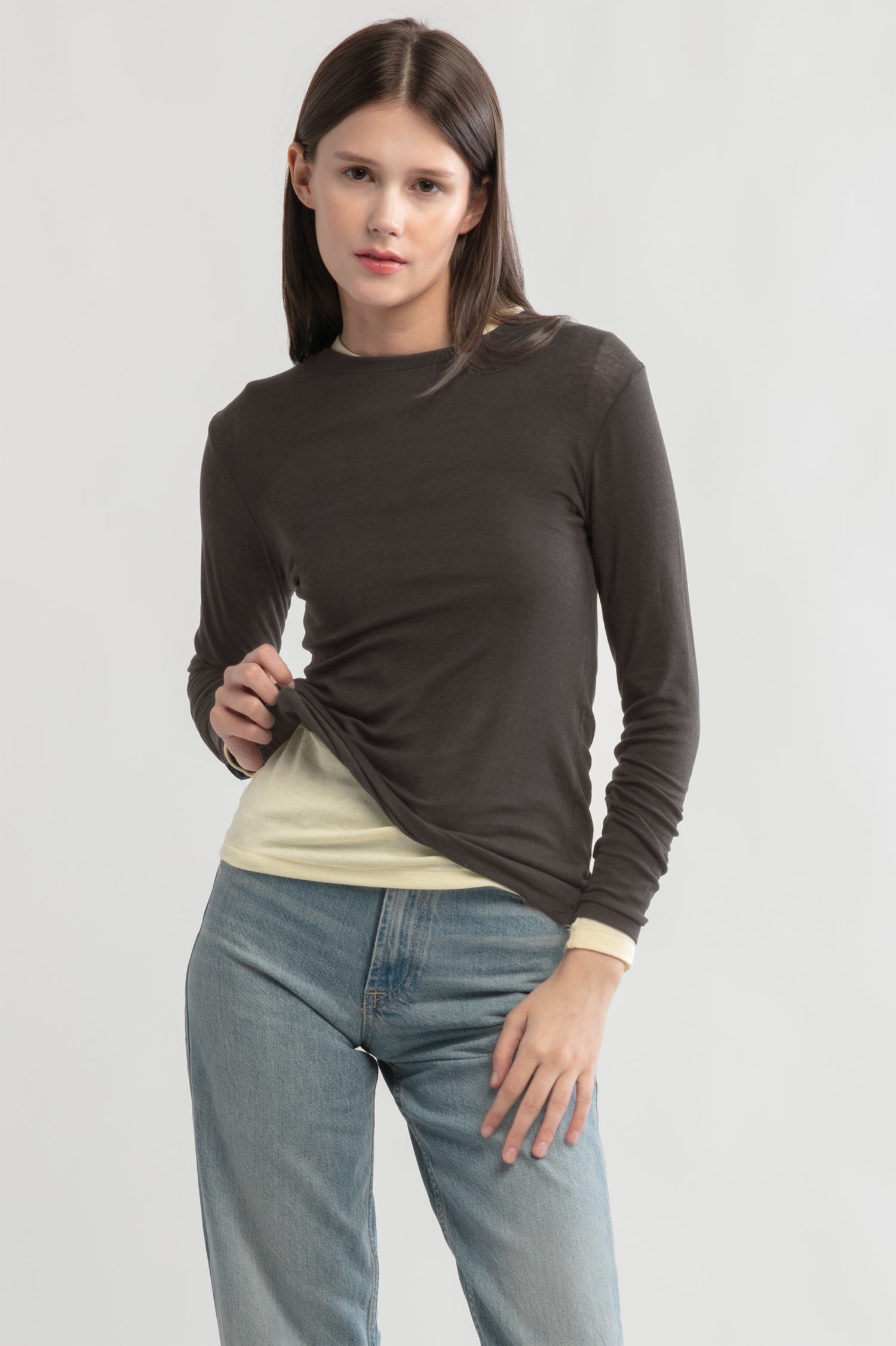 Ultra Stretch Tencel Long Sleeve T-shirt