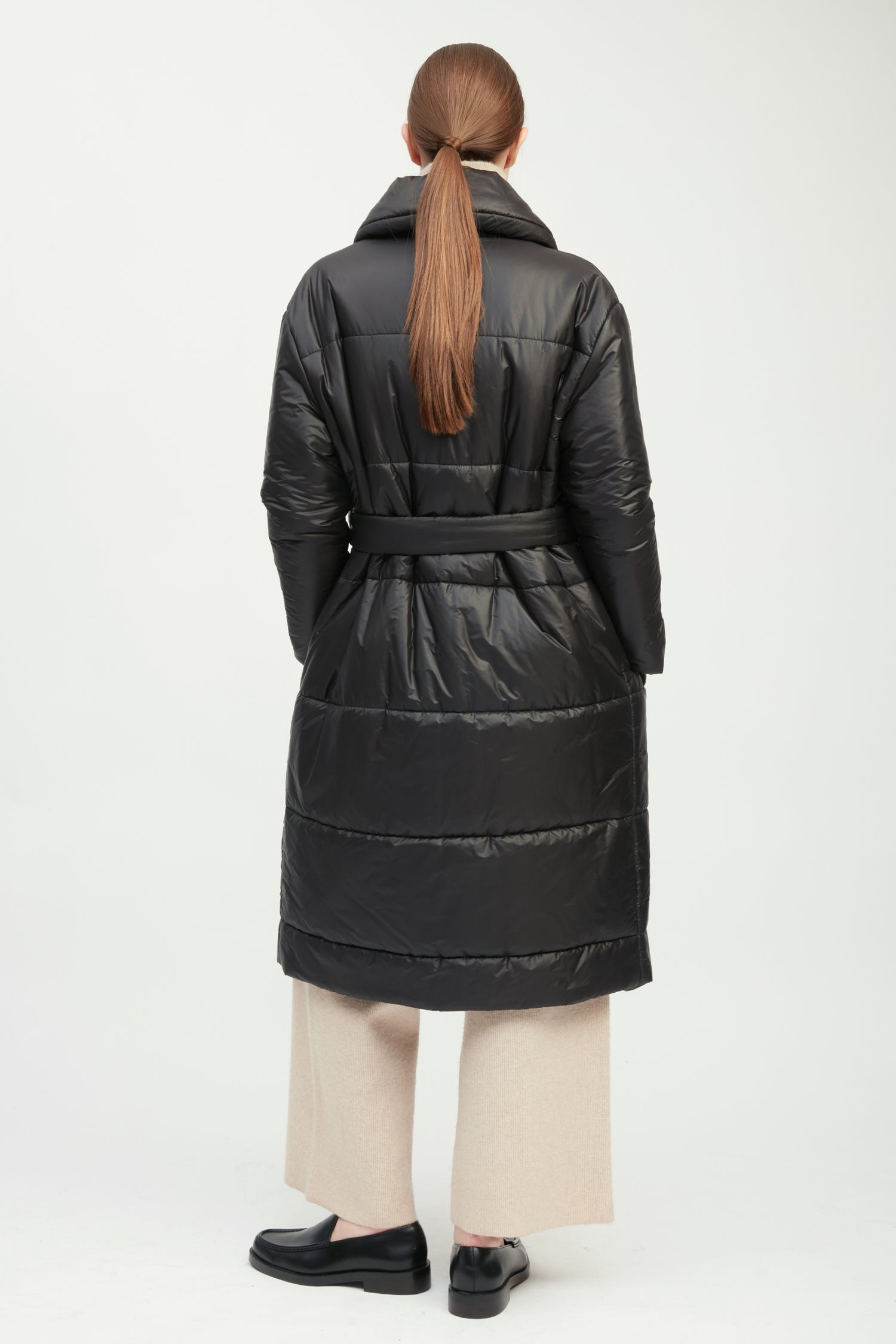 Glossy Long Puffer Coat