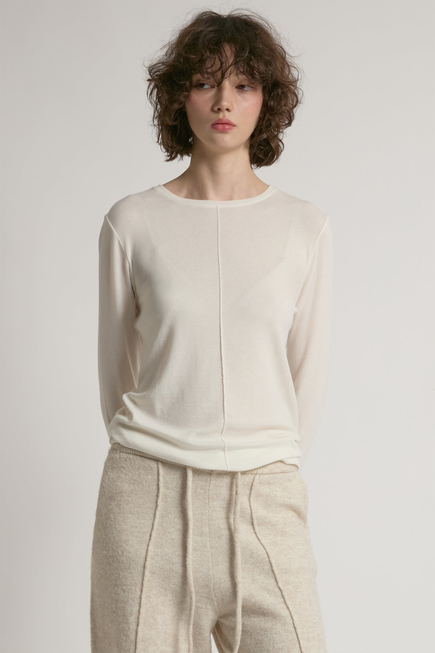 Ultra Stretch Tencel Front Seam Top