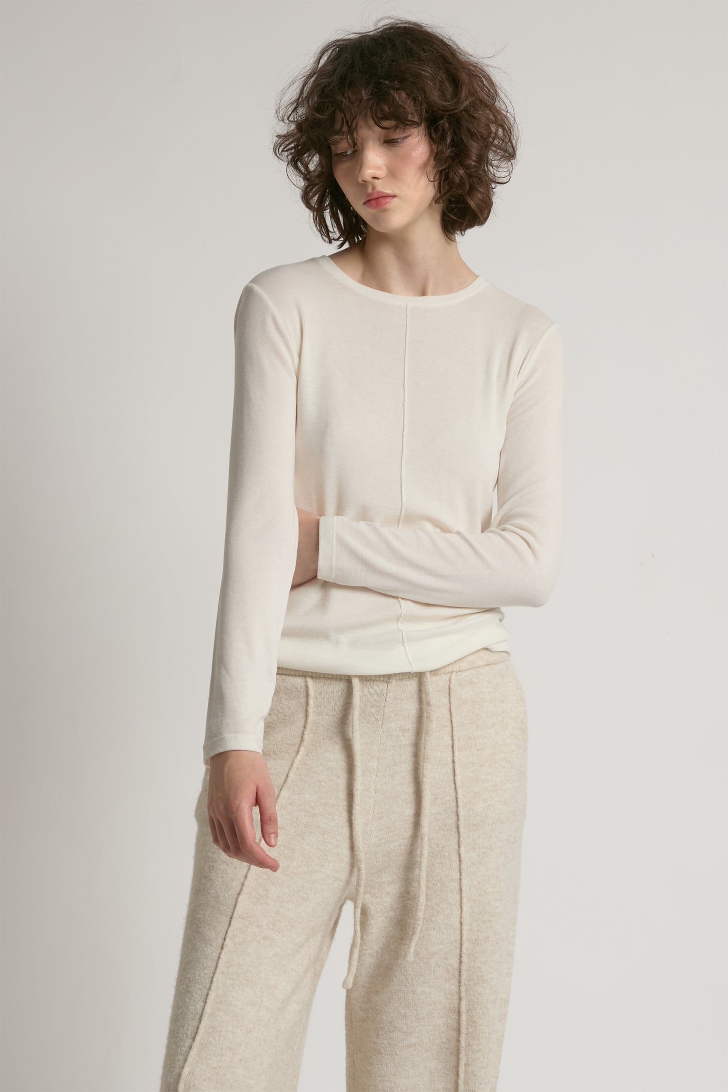 Ultra Stretch Tencel Front Seam Top