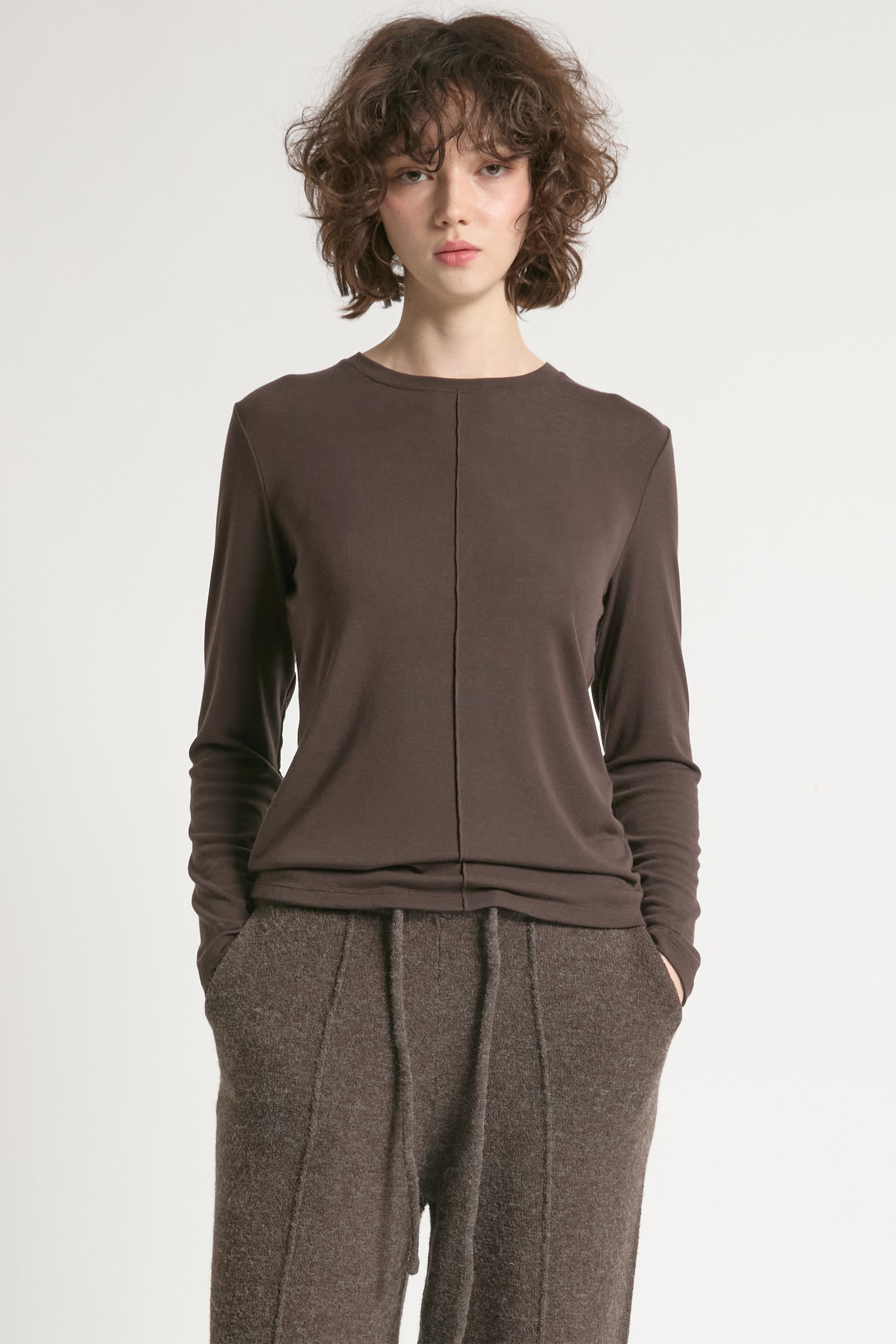 Ultra Stretch Tencel Front Seam Top