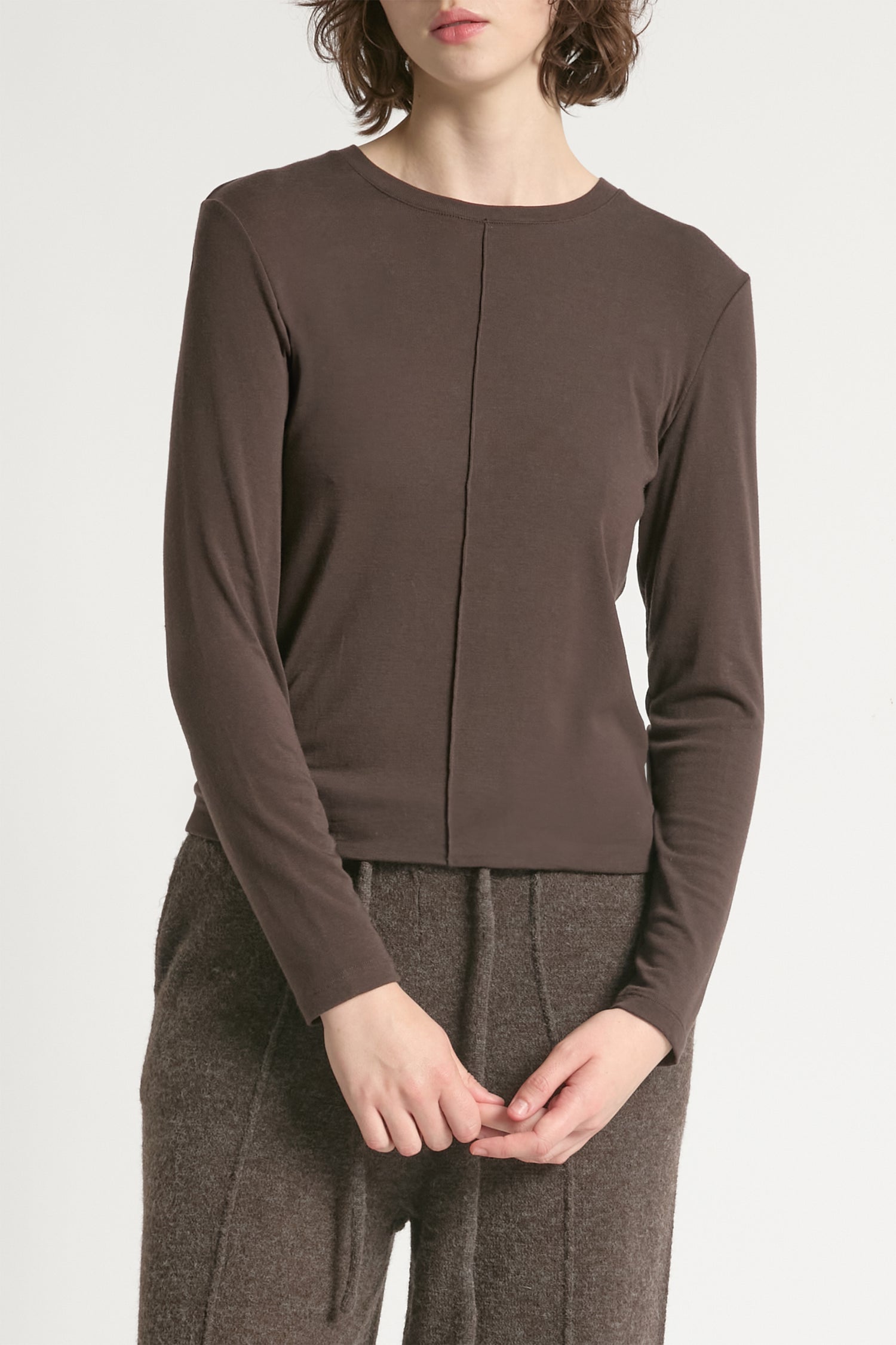 Ultra Stretch Tencel Front Seam Top