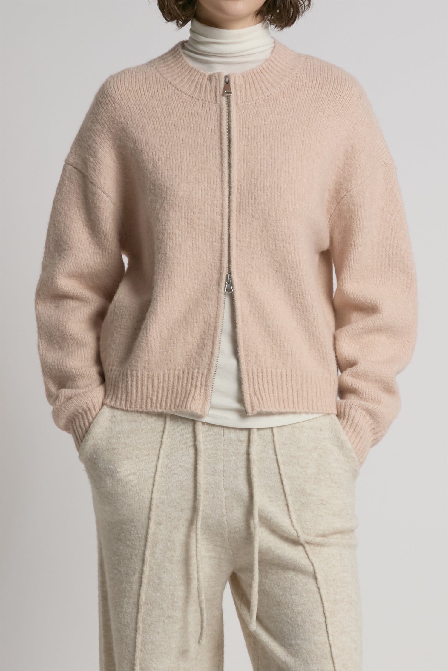Crop Zip-up Cardigan