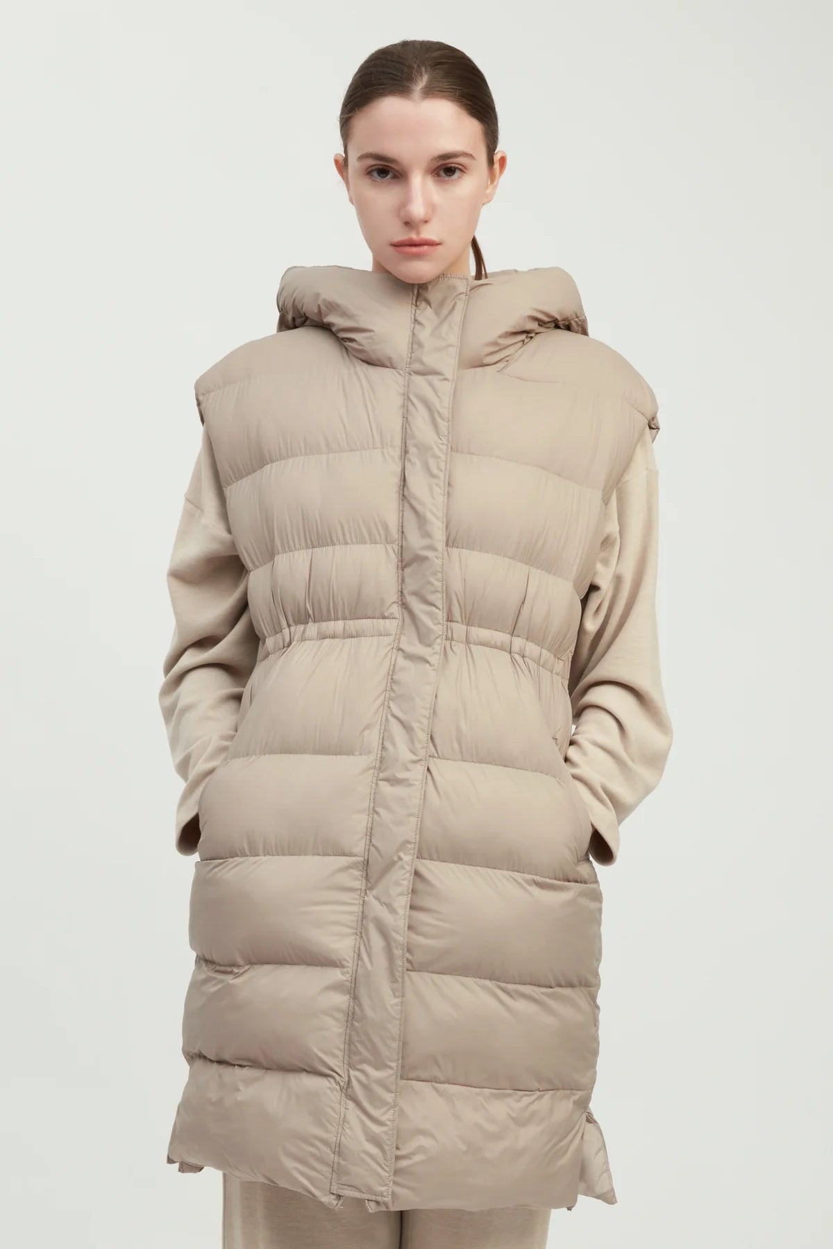 Hourglass Long Puffer Vest
