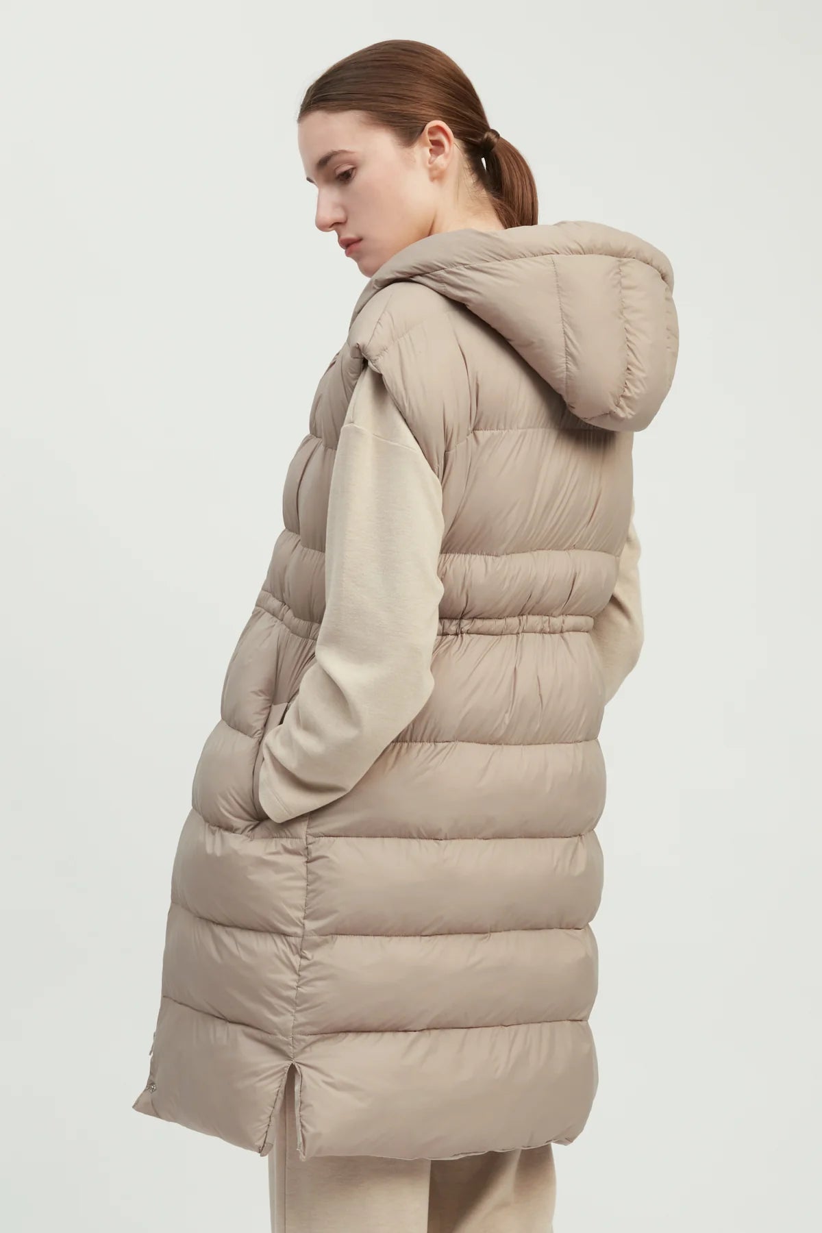 Hourglass Long Puffer Vest