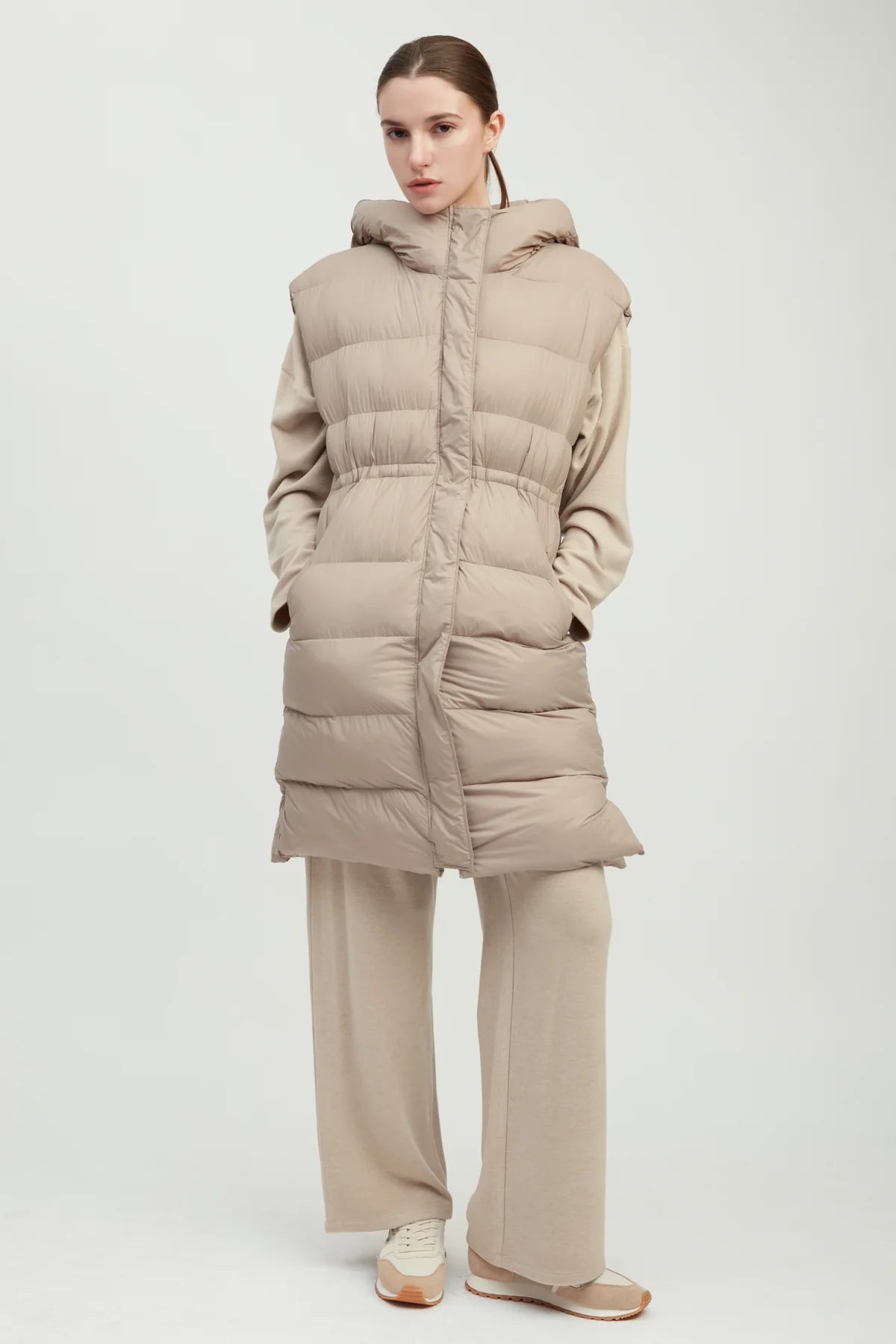 Hourglass Long Puffer Vest