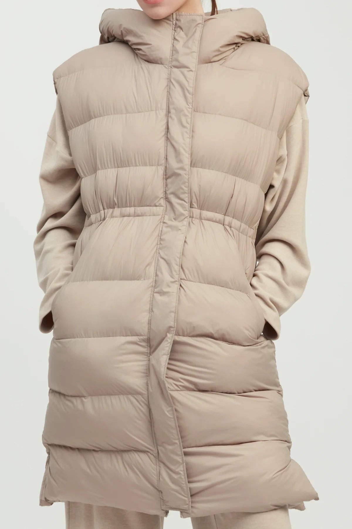 Hourglass Long Puffer Vest