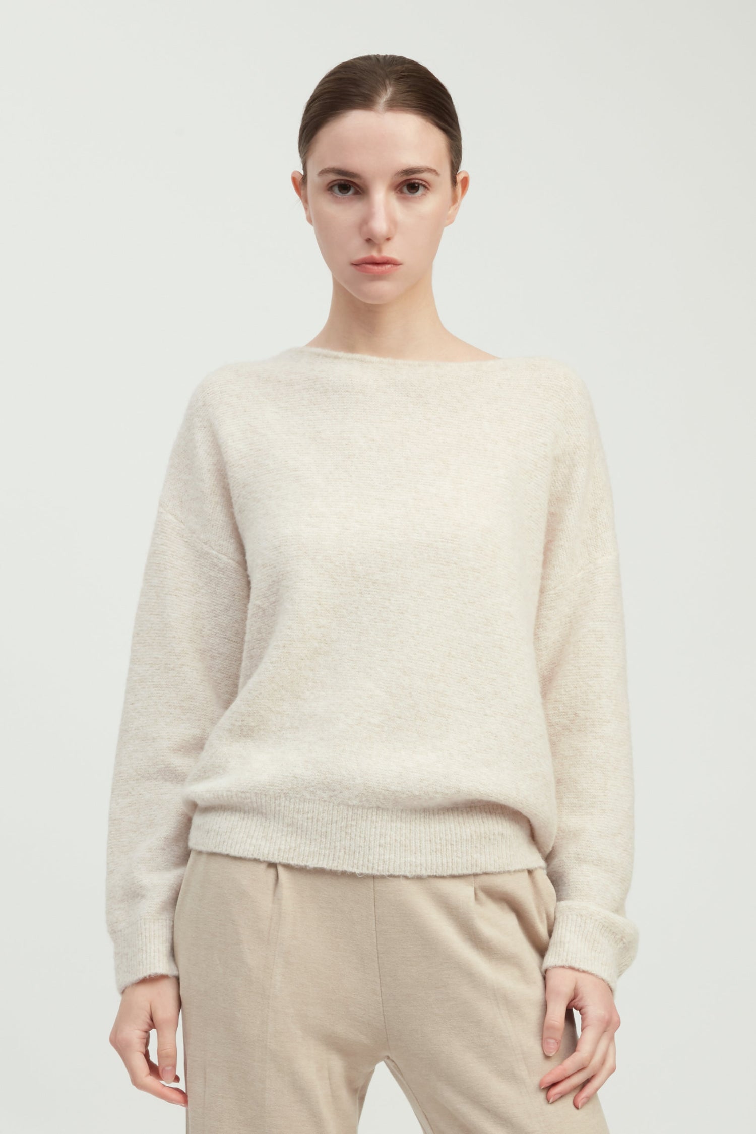 Airy Waffle Boatneck Sweater