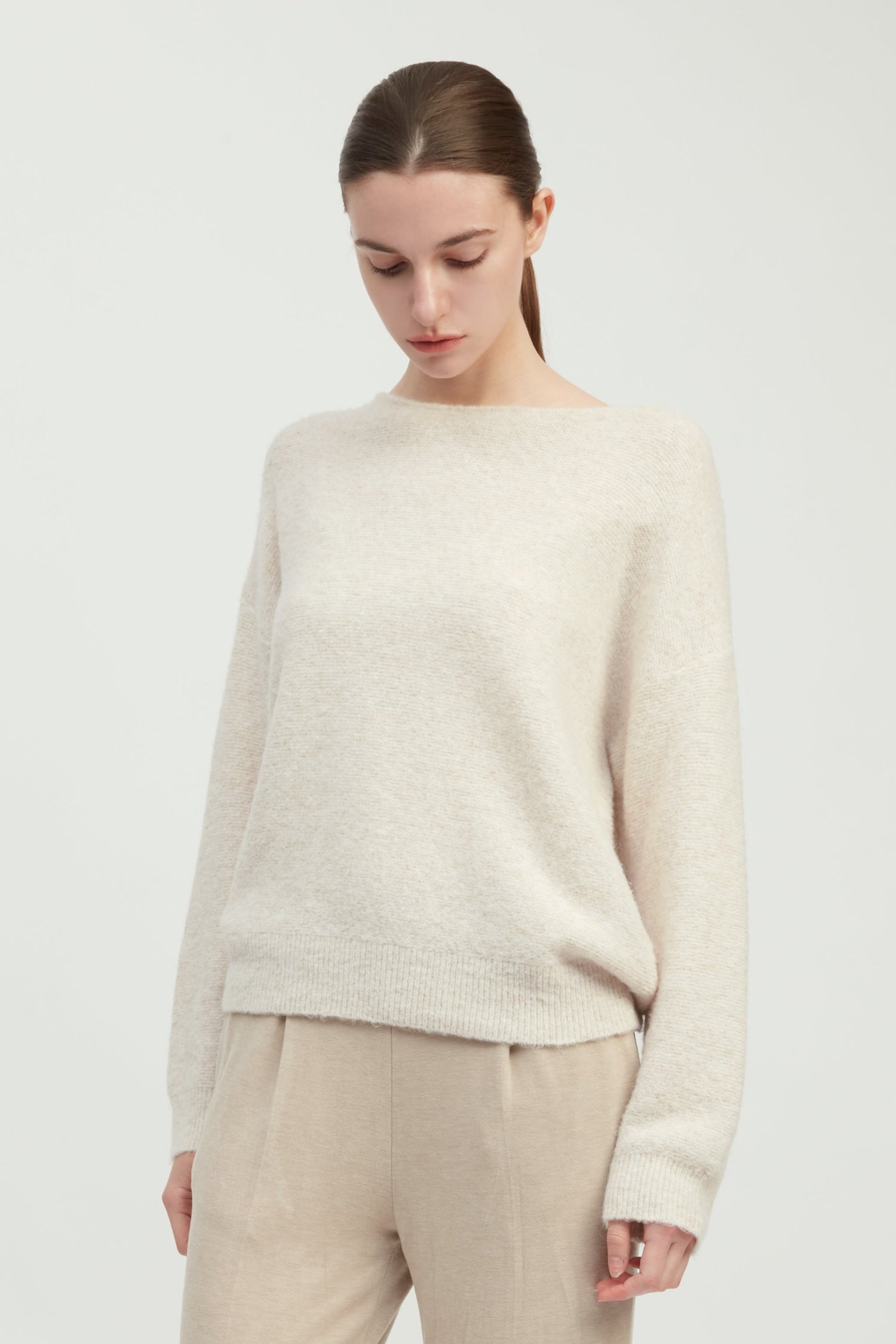 Airy Waffle Boatneck Sweater