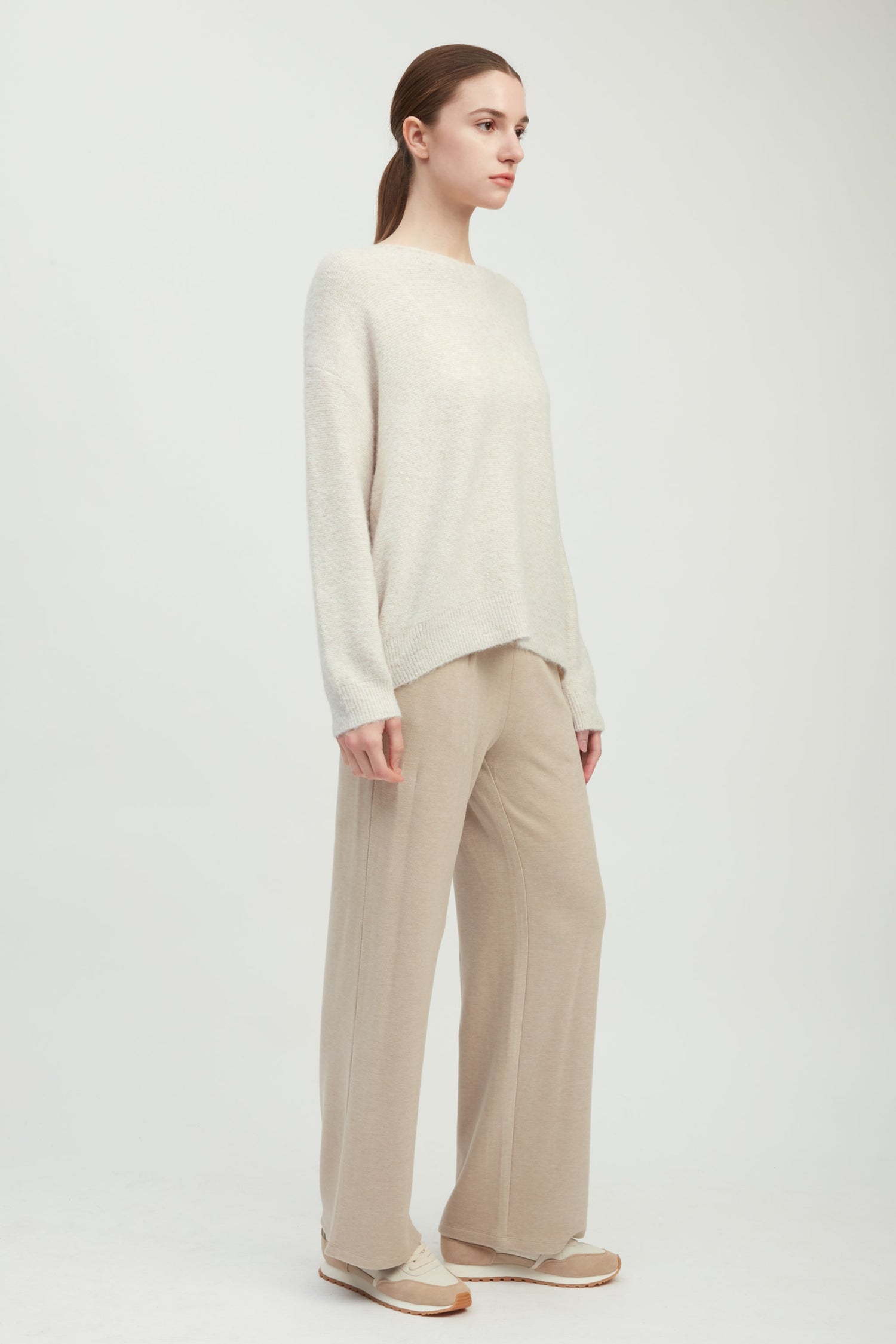 Airy Waffle Boatneck Sweater