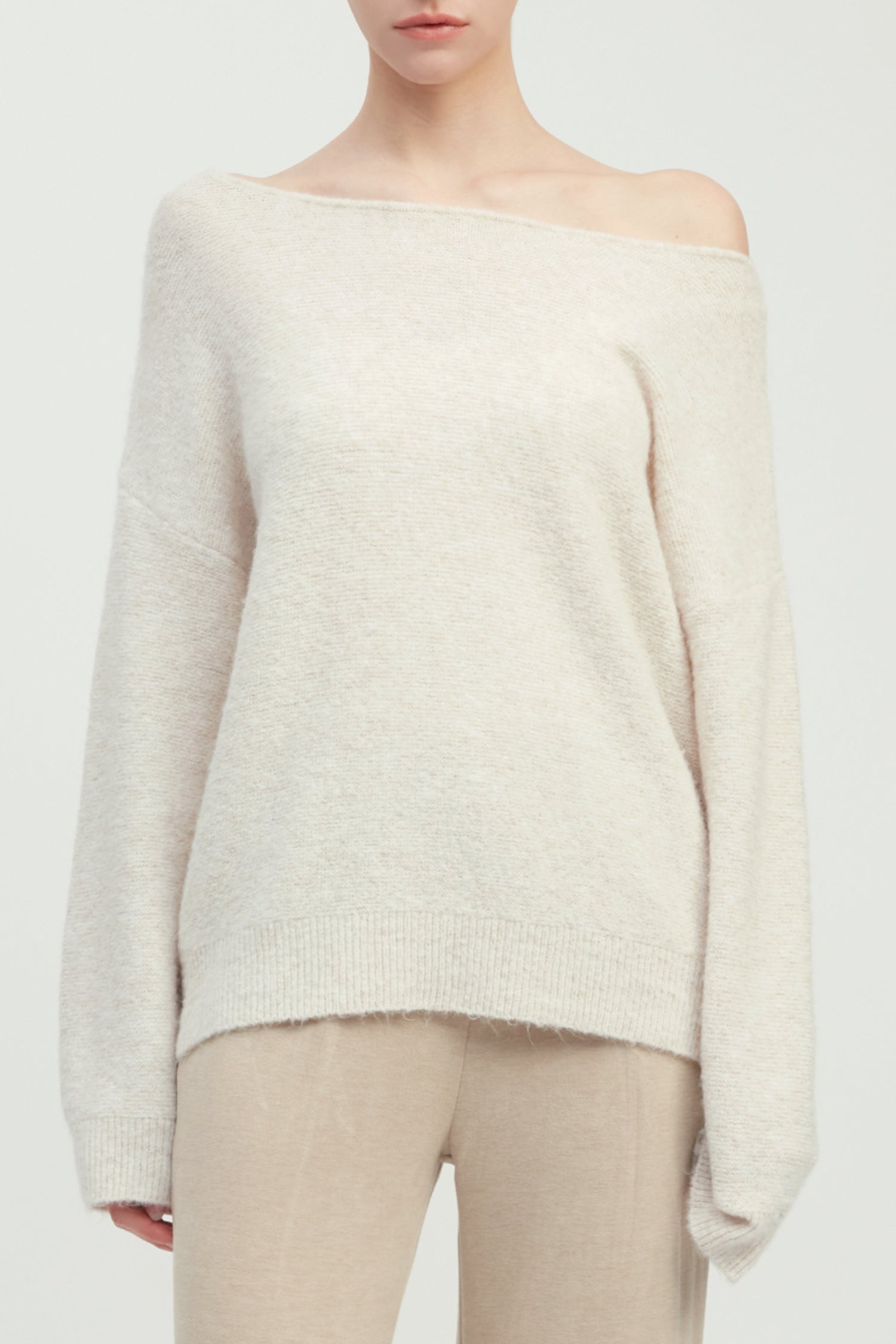 Airy Waffle Boatneck Sweater
